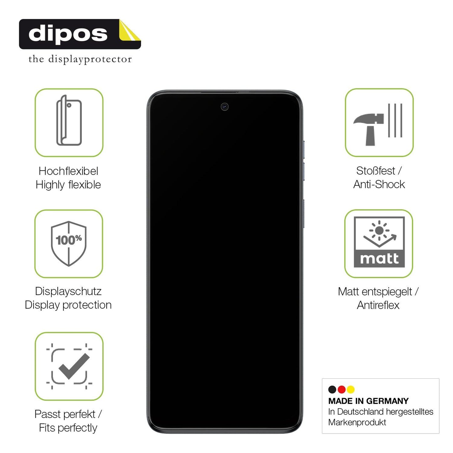 Displayschutz hergestellt in Deutschland, höchste Qualität made in Germany