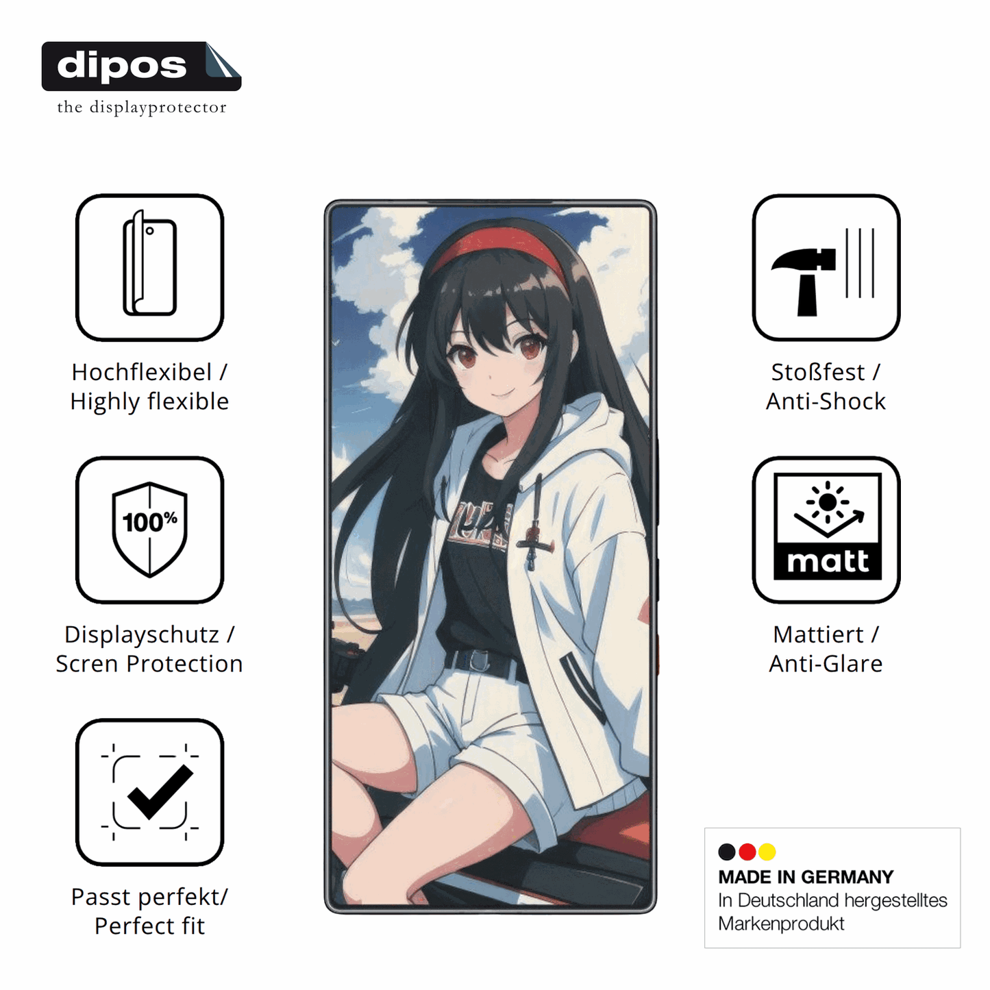 Displayschutz hergestellt in Deutschland, h�chste Qualit�t made in Germany