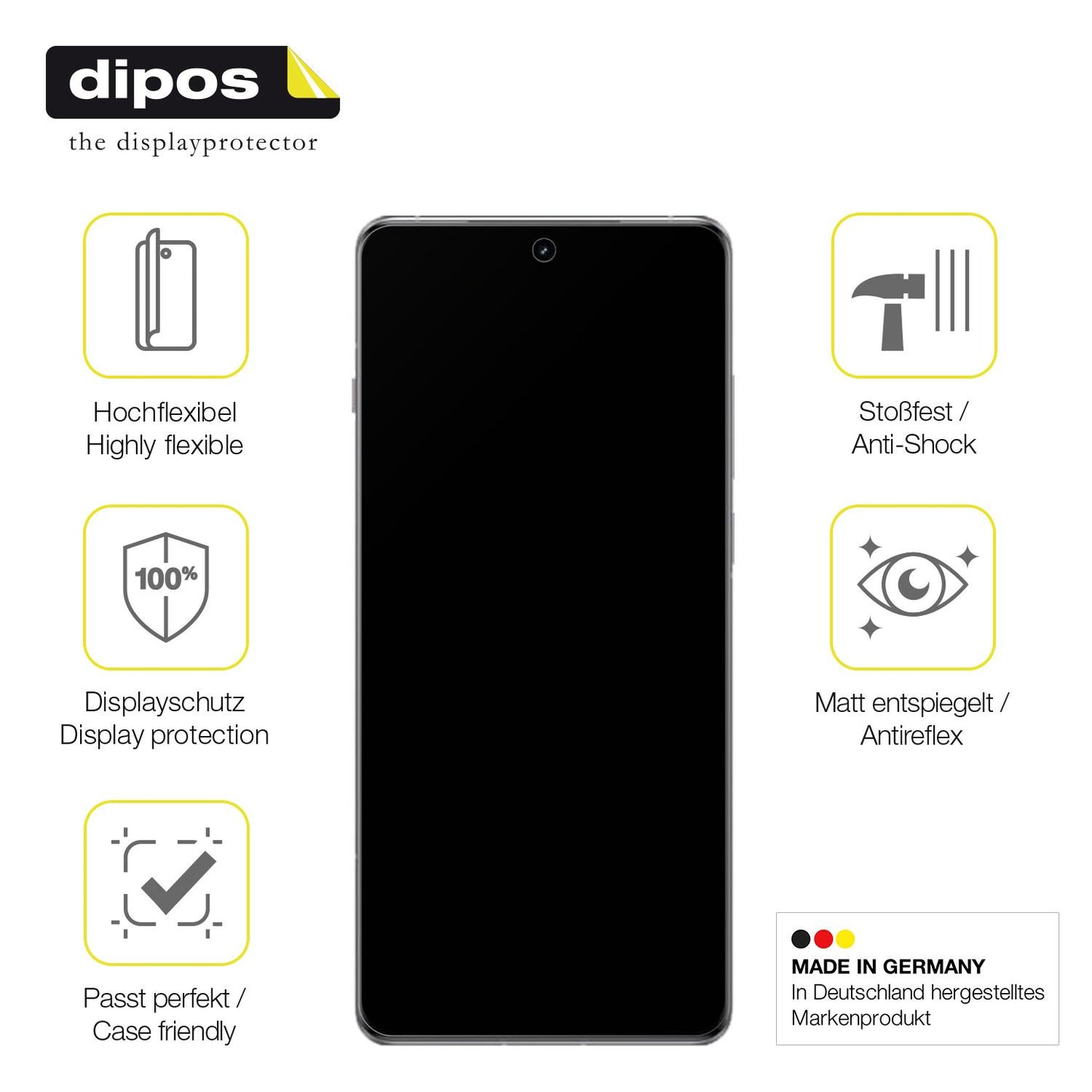 Displayschutz hergestellt in Deutschland, höchste Qualität made in Germany
