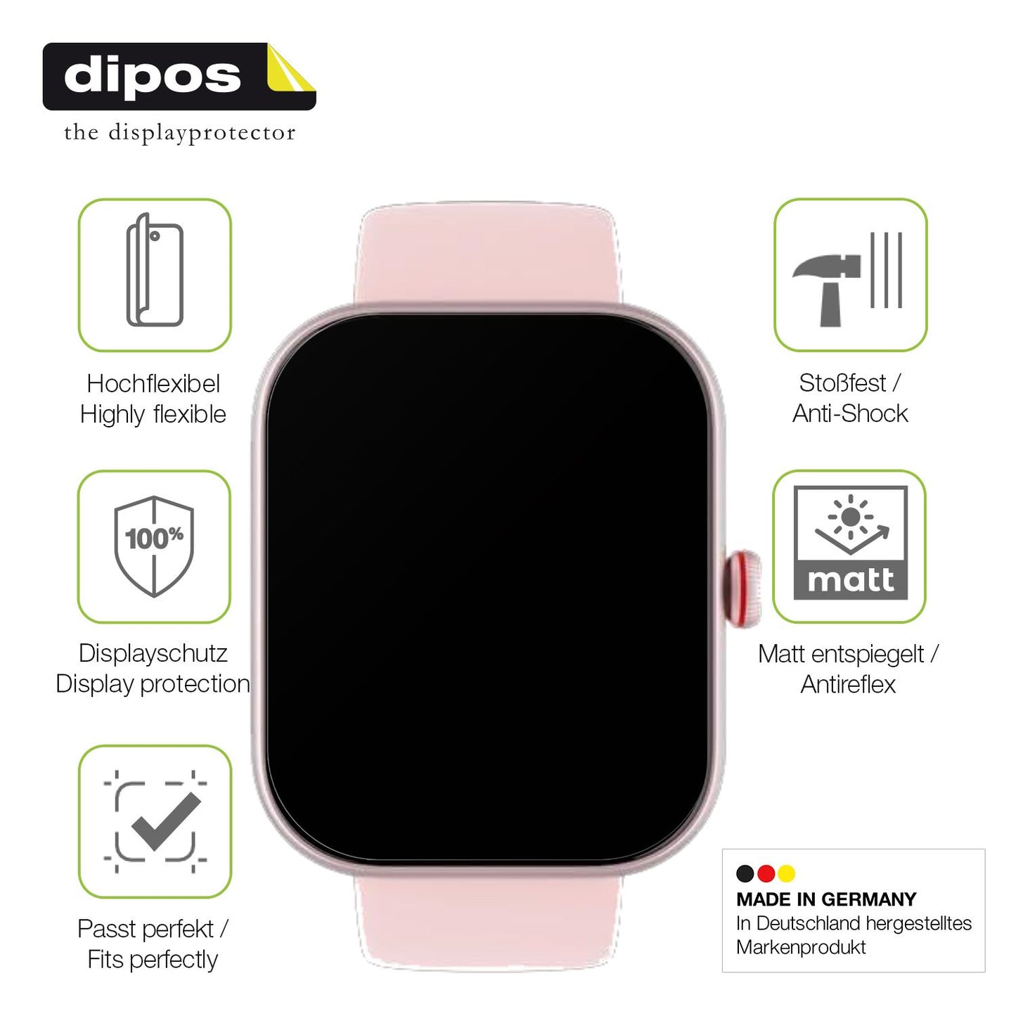 Displayschutz hergestellt in Deutschland, höchste Qualität made in Germany