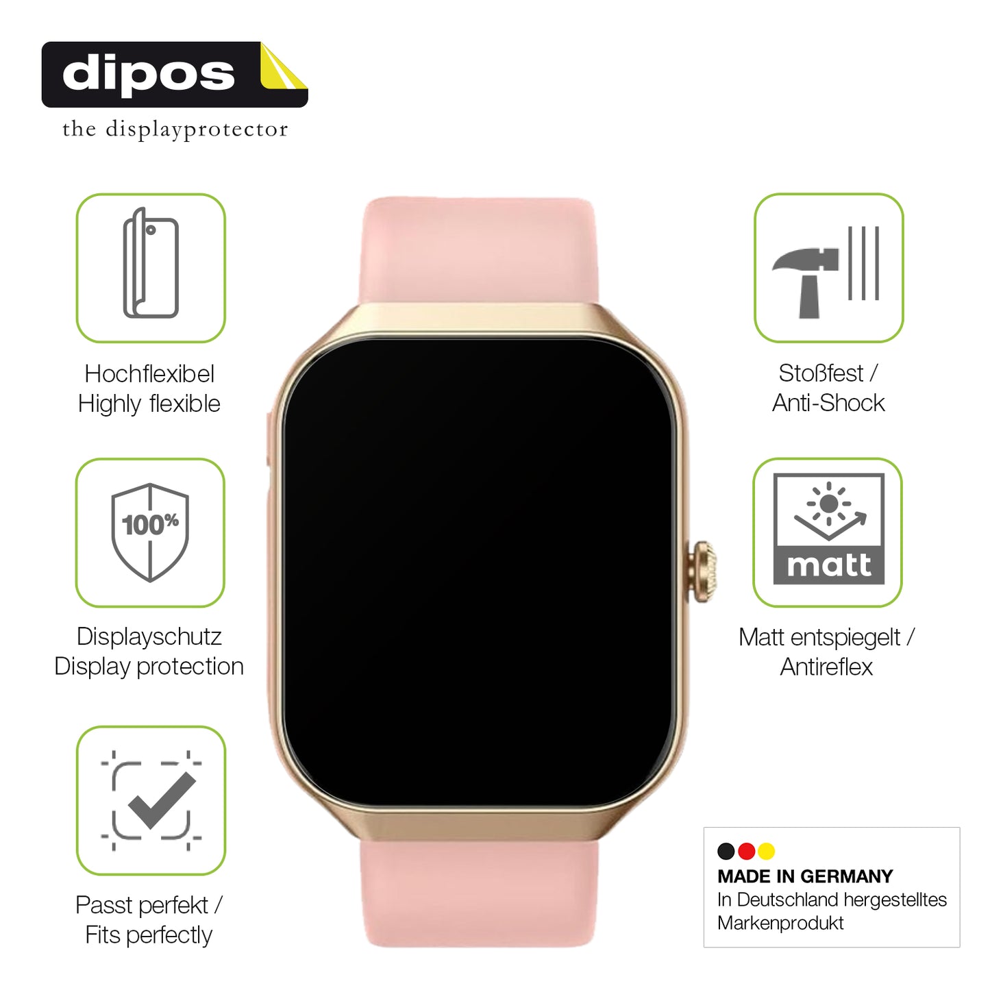 Displayschutz hergestellt in Deutschland, höchste Qualität made in Germany