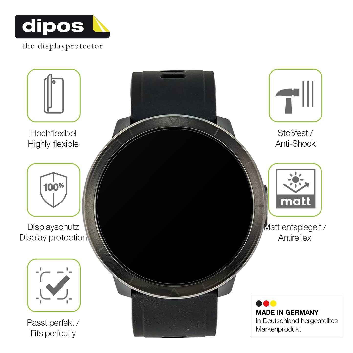Displayschutz hergestellt in Deutschland, höchste Qualität made in Germany
