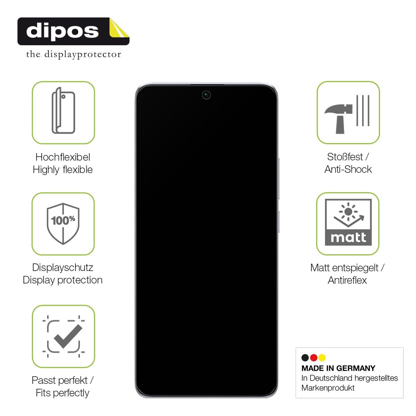 Displayschutz hergestellt in Deutschland, höchste Qualität made in Germany