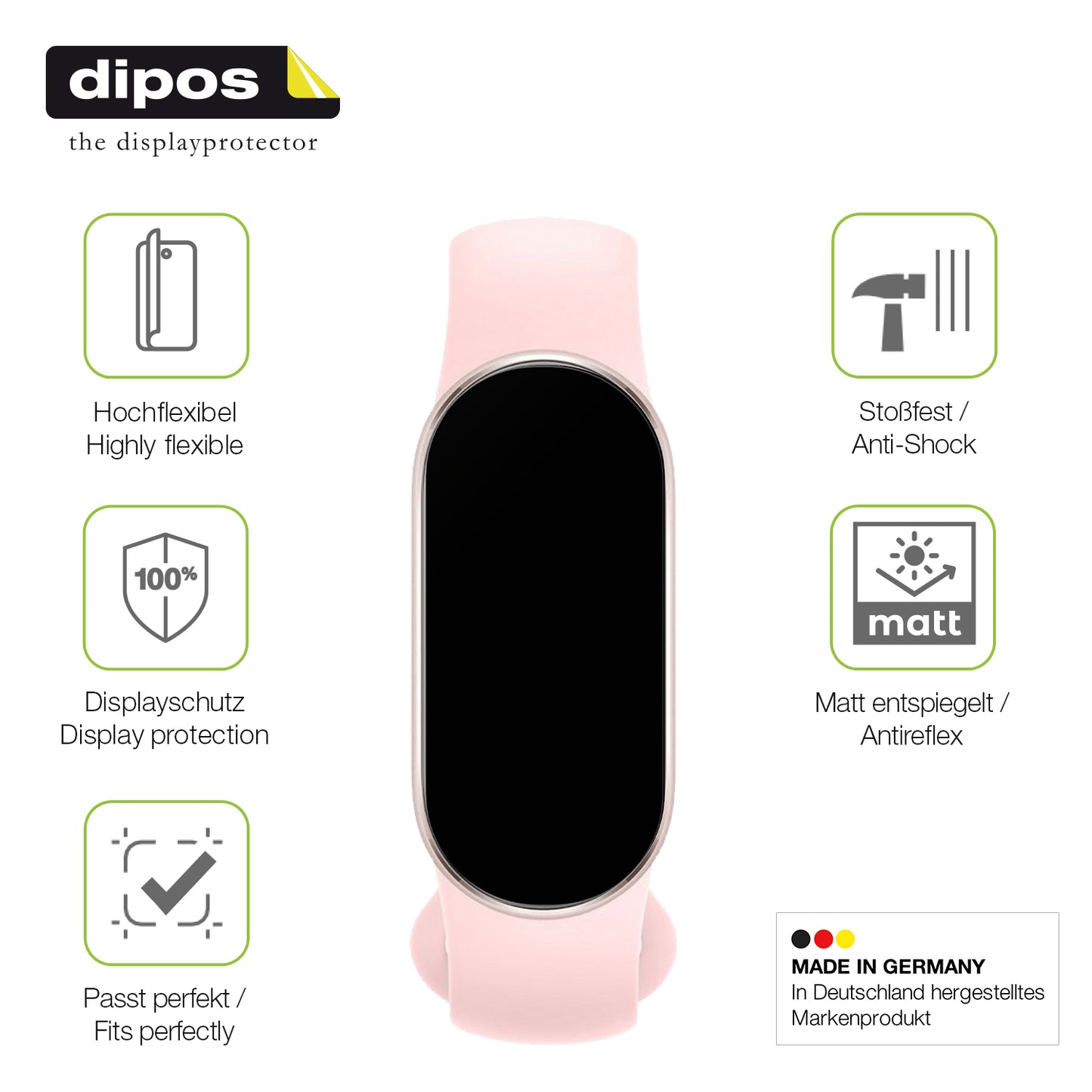 Displayschutz hergestellt in Deutschland, höchste Qualität made in Germany