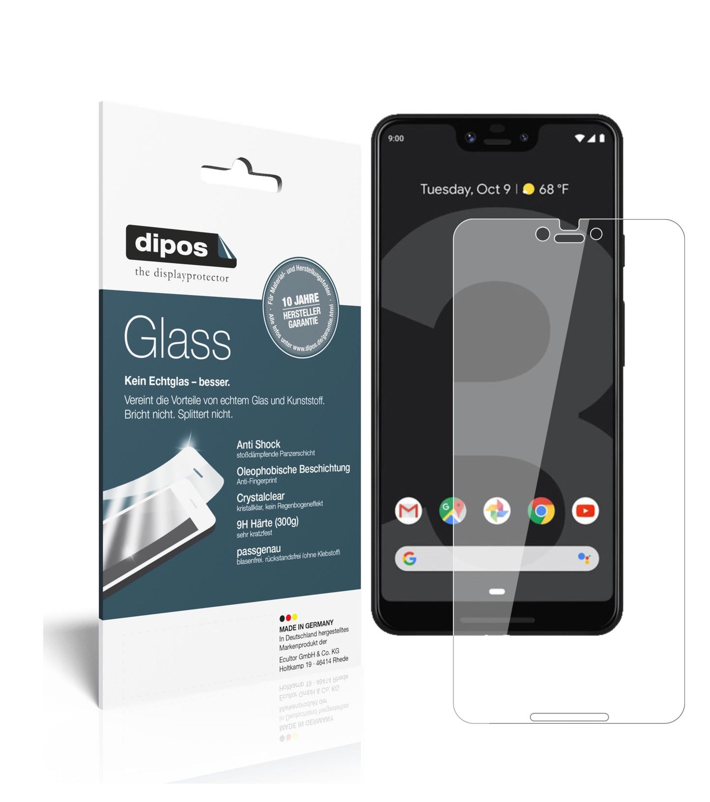 Perfekte Passform und ultimative Qualität: Unser 9H Panzerglas bietet Schutz für Google-Pixel 3 XL