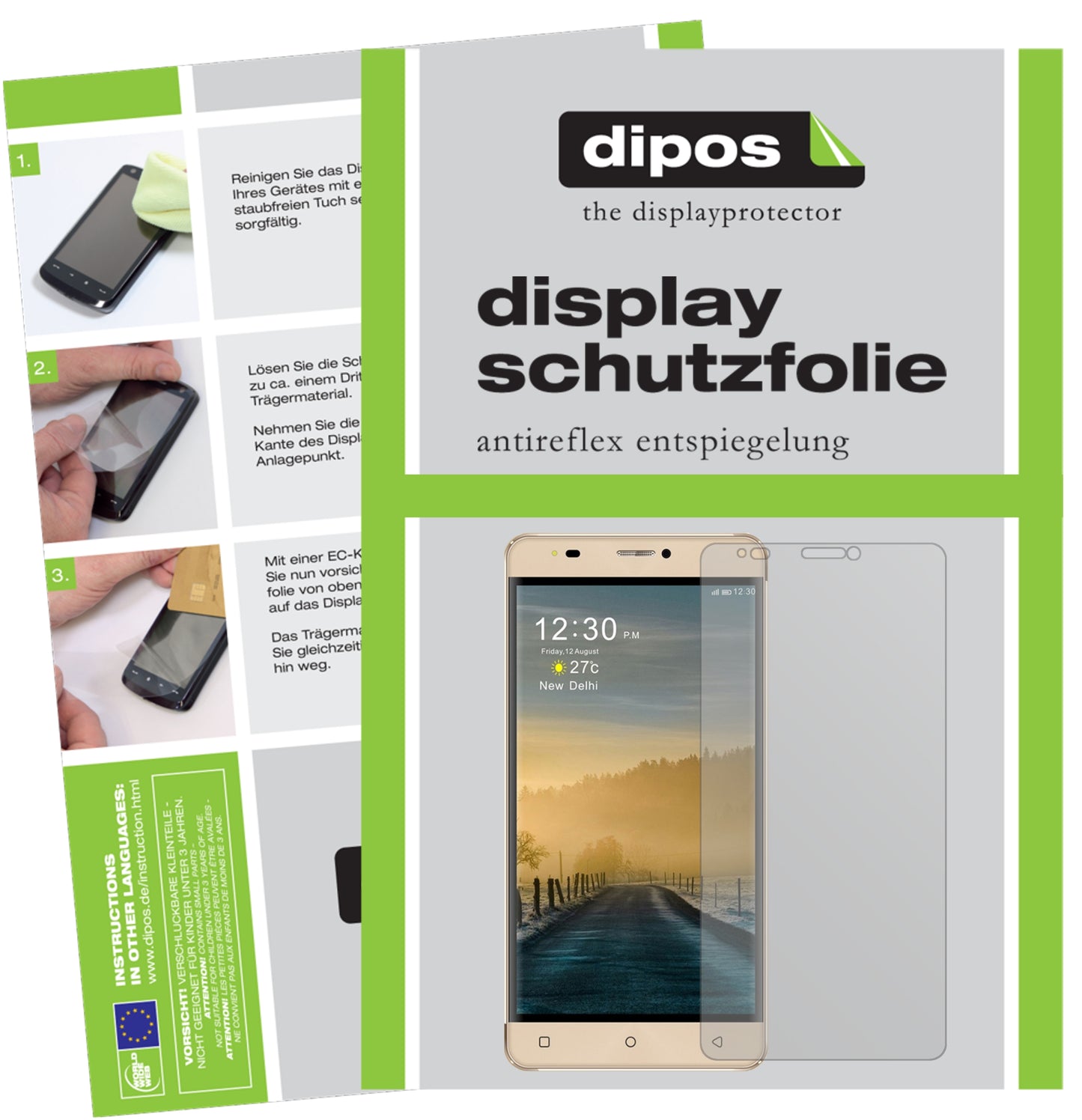 Mattes Panzerglas: Entspiegelte, dünne Folie, Fingerabdruckresistenz und Bildschirmschutz für Gooweel-G9