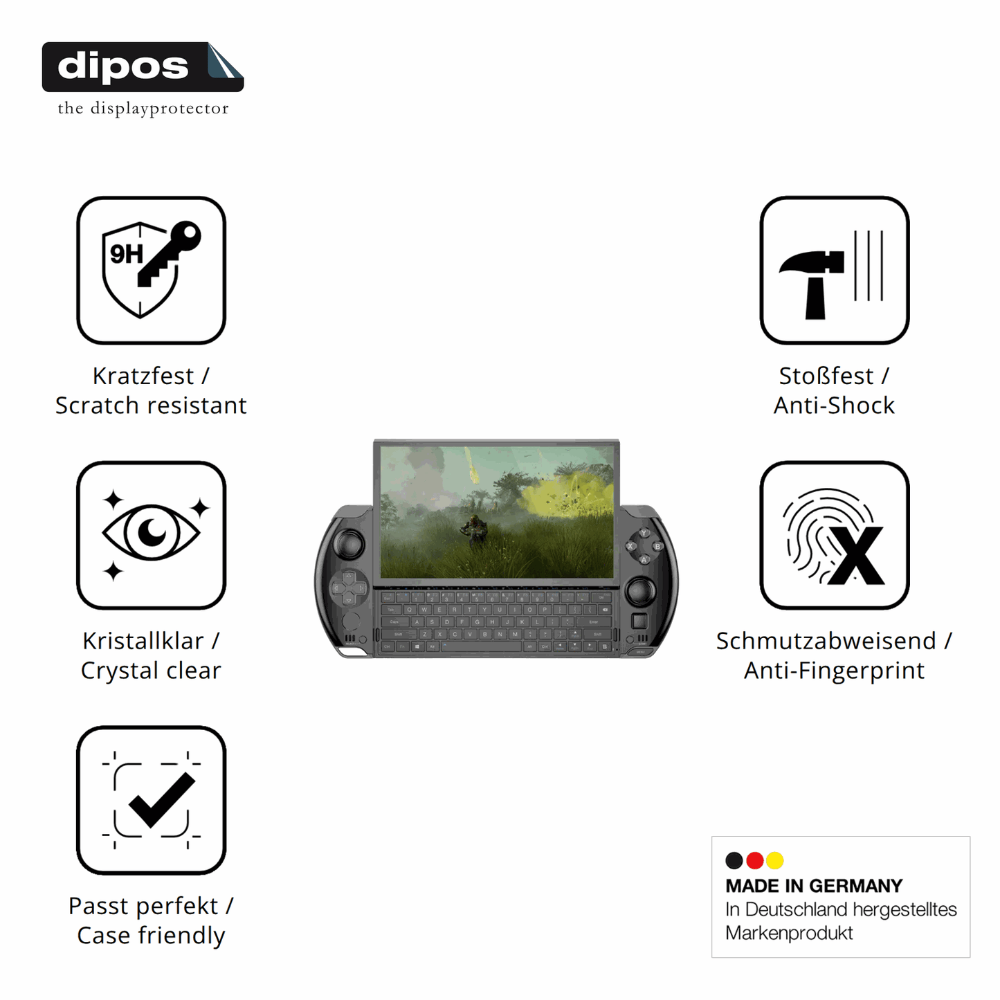 2x Screen Protector for GPD Win 4 Flexible Glass 9H dipos