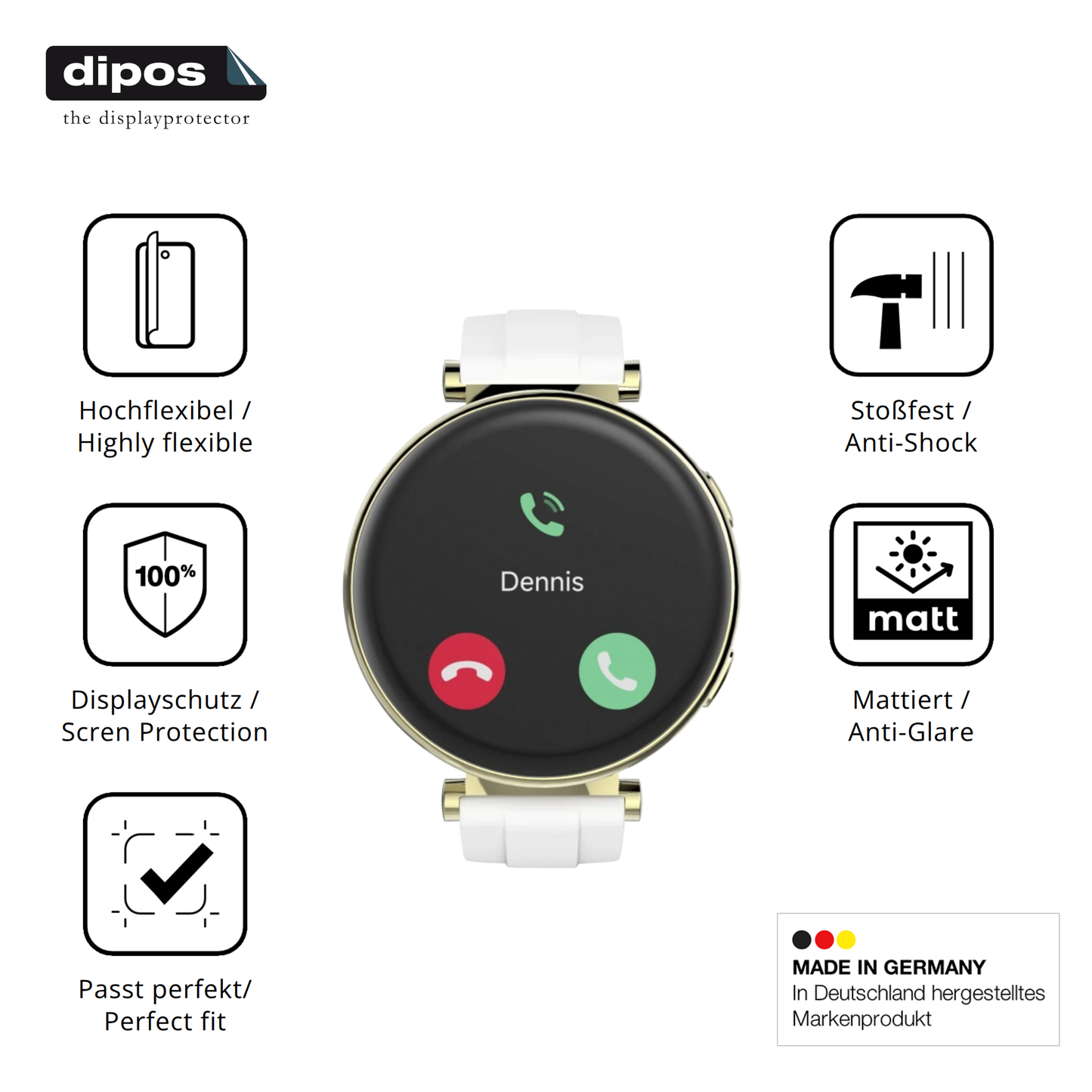 Displayschutz hergestellt in Deutschland, höchste Qualität made in Germany