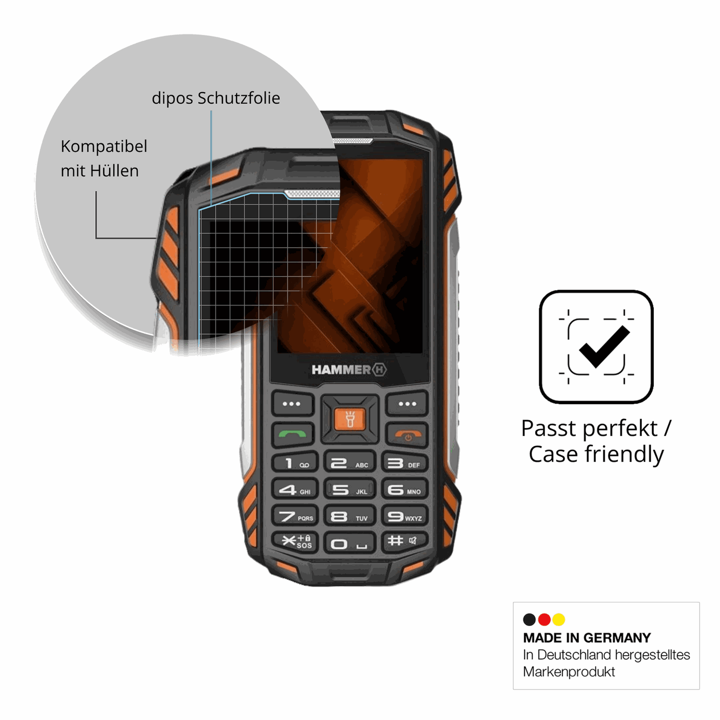 4x Screen Protector for Hammer Power Plus LTE Protection Crystal Clear dipos