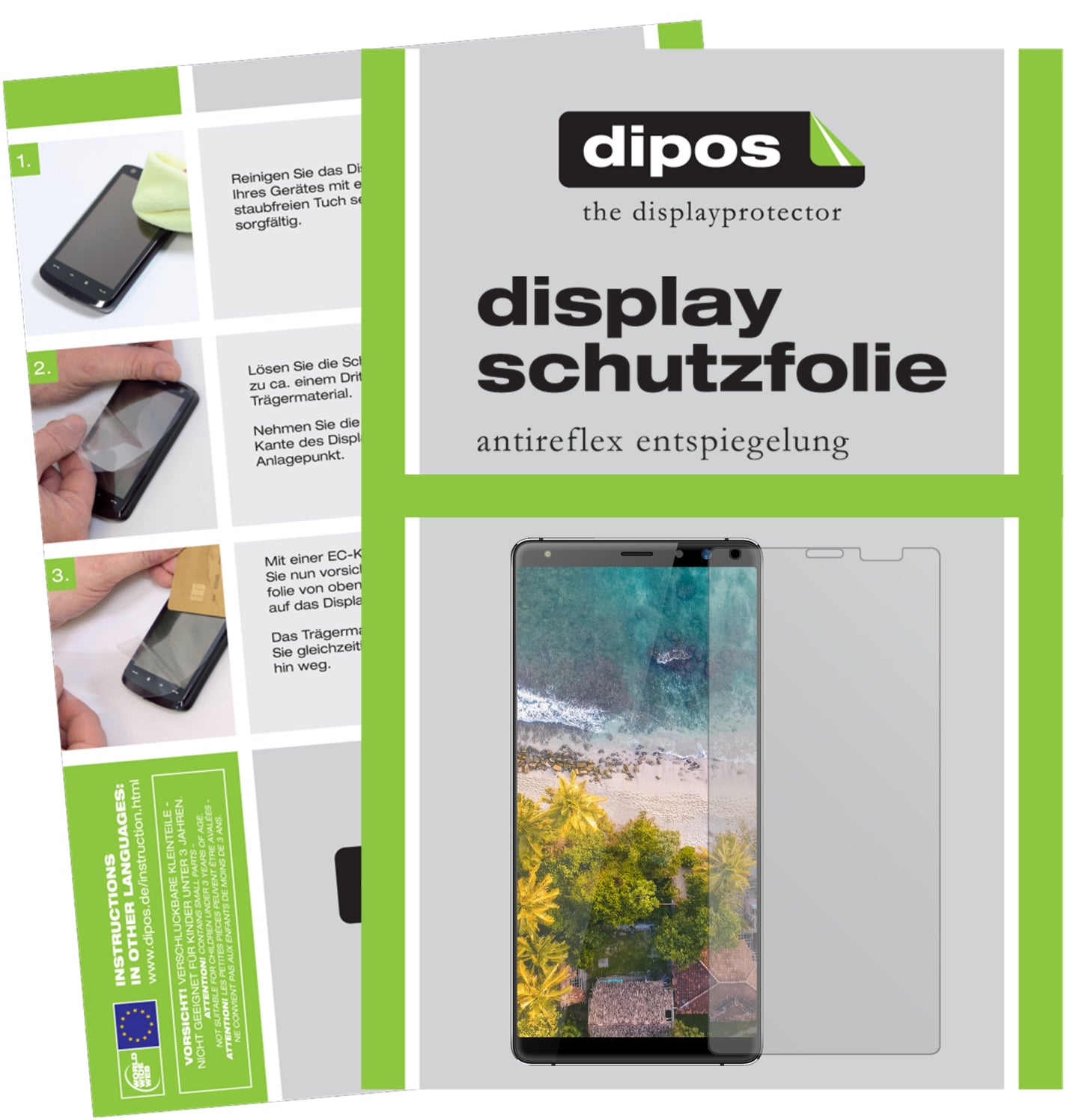 Mattes Panzerglas: Entspiegelte, dünne Folie, Fingerabdruckresistenz und Bildschirmschutz für Highscreen-Power Five Max 2