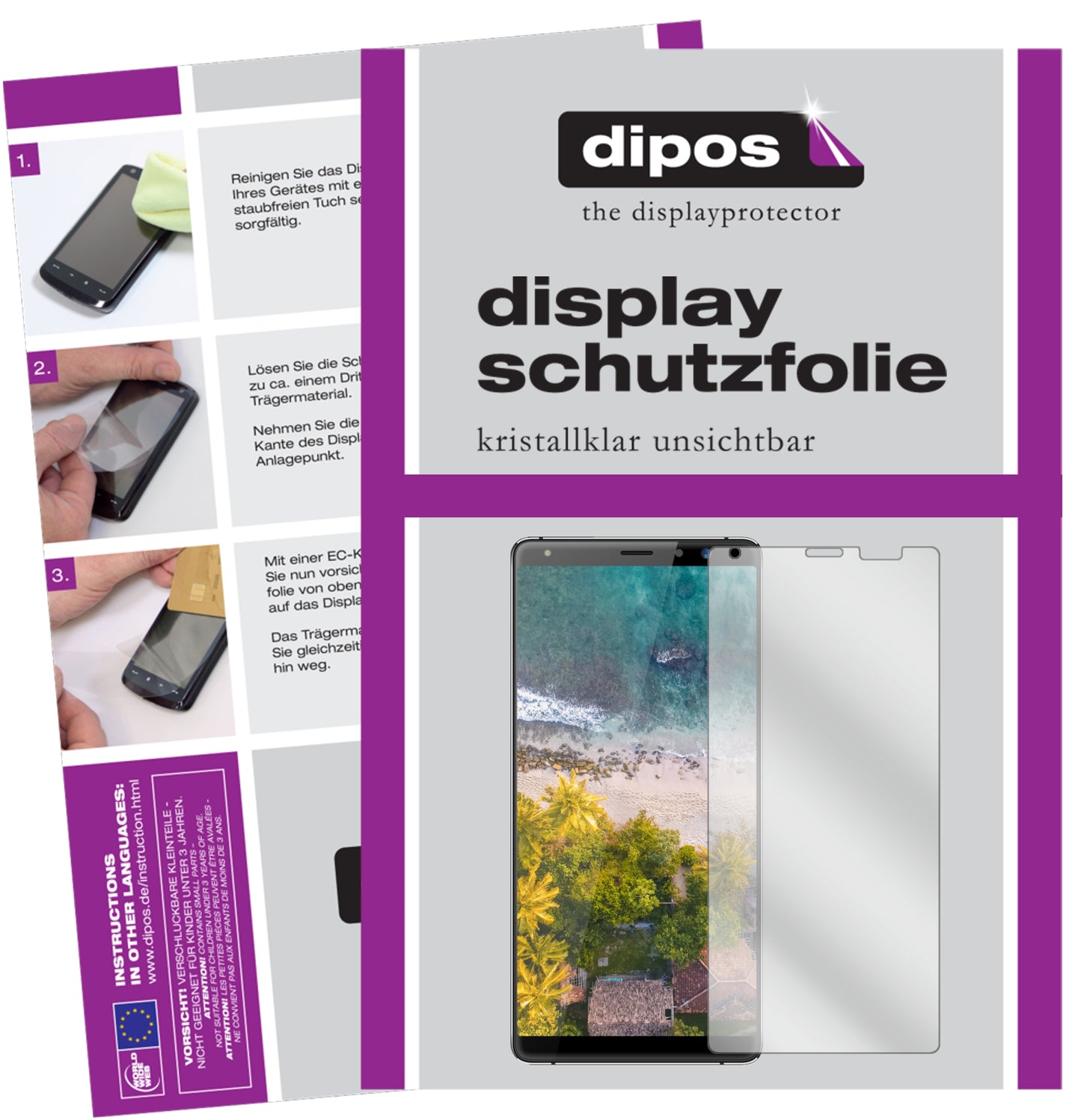 Kristallklare, dünne Schutzfolie: Kratzfest & passgenau für Highscreen-Power Five Max 2