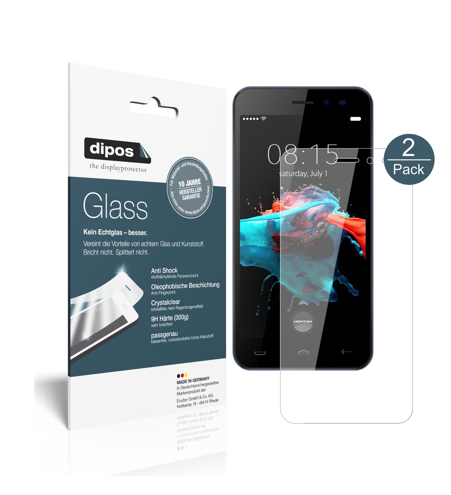 Perfekte Passform und ultimative Qualität: Unser 9H Panzerglas bietet Schutz für HOMTOM-HT16 2016
