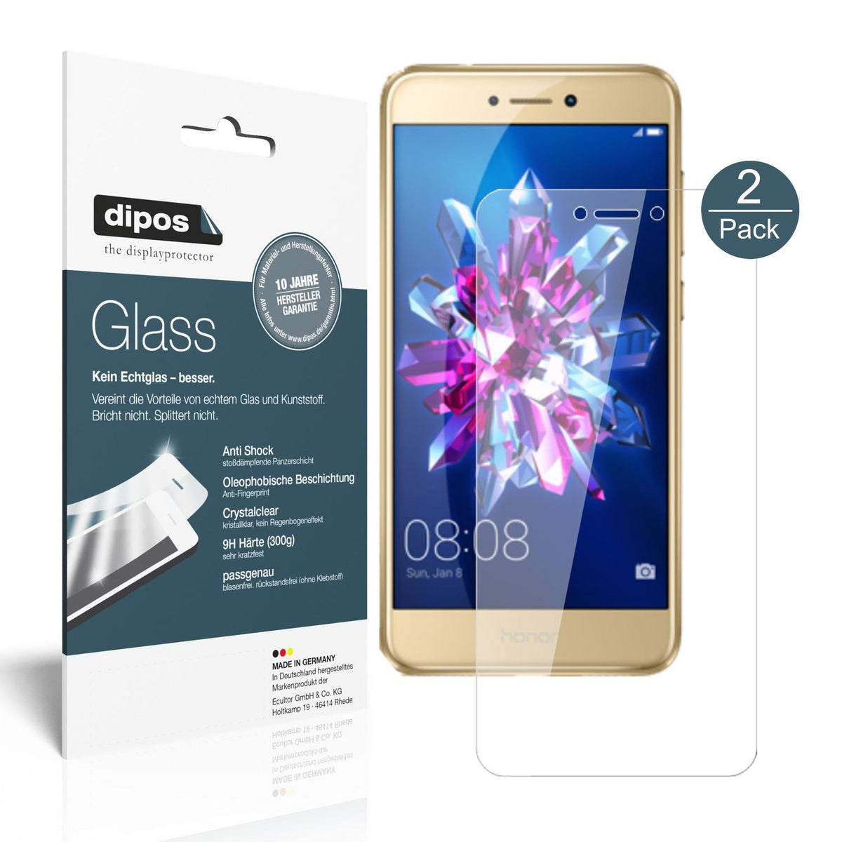 Perfekte Passform und ultimative Qualität: Unser 9H Panzerglas bietet Schutz für Honor-8 Lite