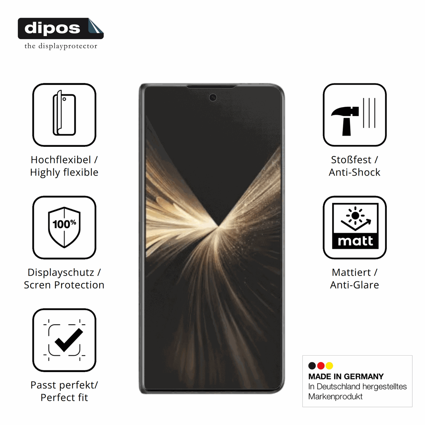 2x Full Cover matte Film for Honor Magic V5 Aussenseite Screen Protector