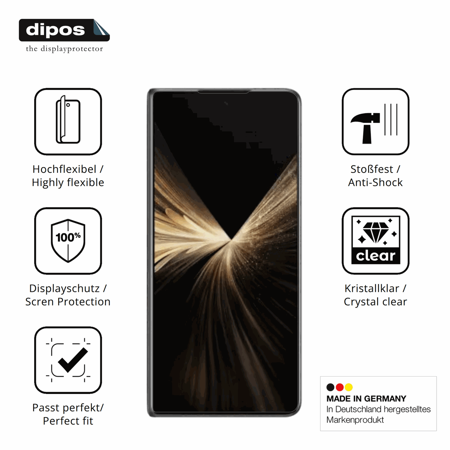2x Screen Protector for Honor Magic V5 Aussenseite Protective Film covers 100%
