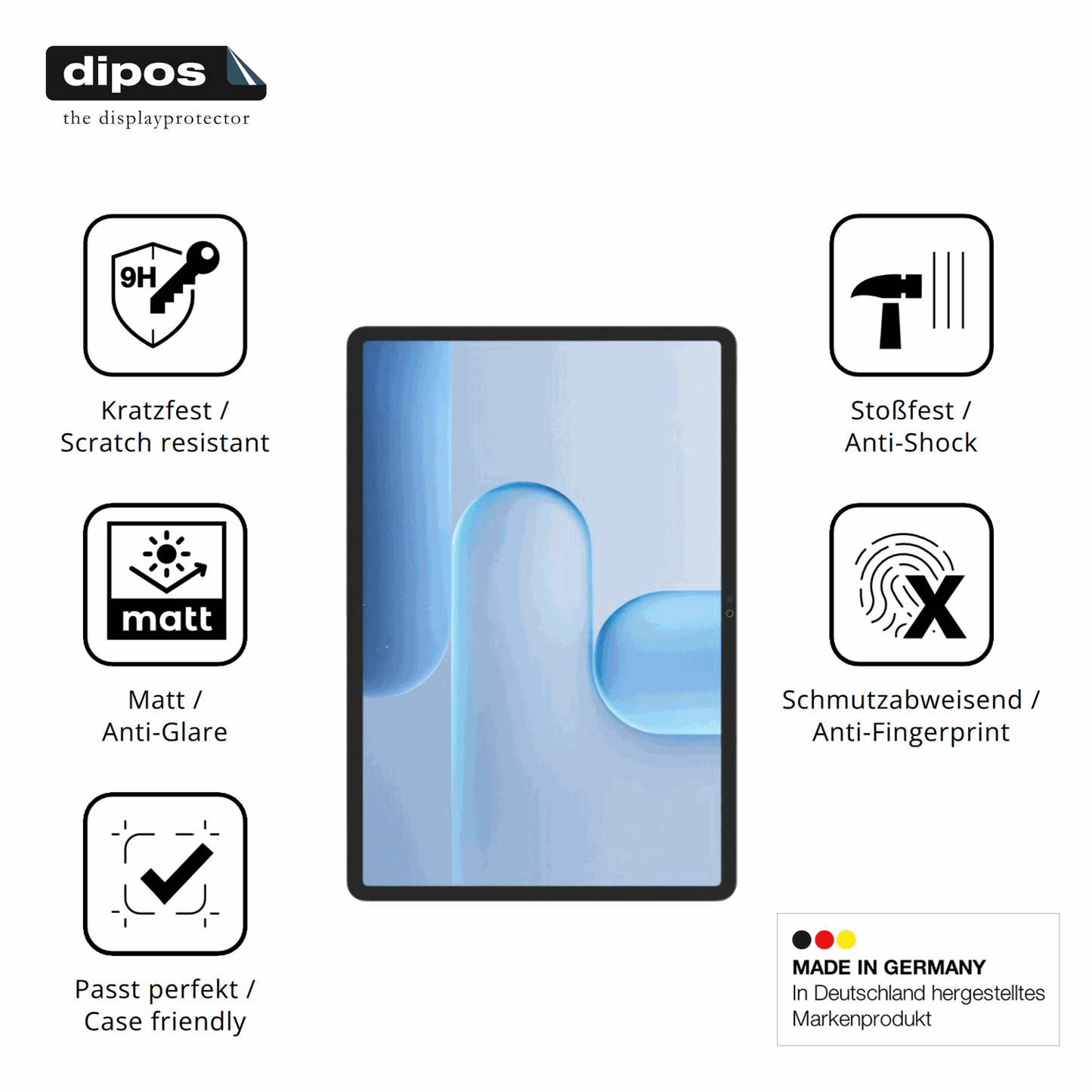 2x Screen Protector for Honor Pad 10 Pro 11.5 Zoll matte Flexible Glass 9H dipos