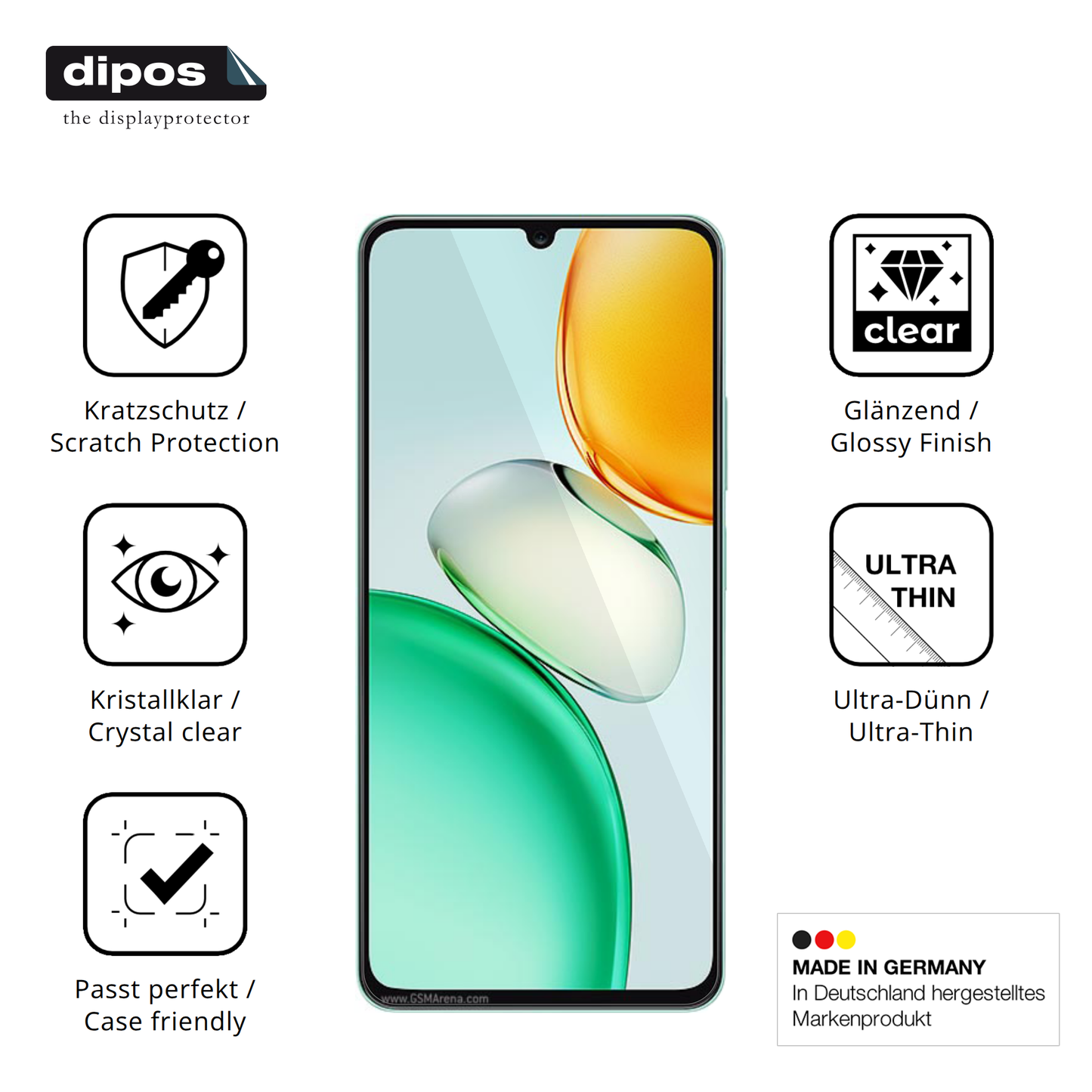 Displayschutz hergestellt in Deutschland, höchste Qualität made in Germany