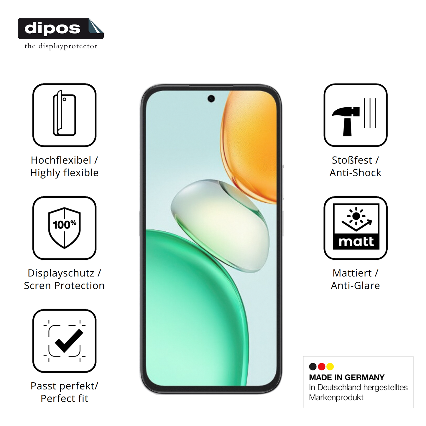 Displayschutz hergestellt in Deutschland, höchste Qualität made in Germany