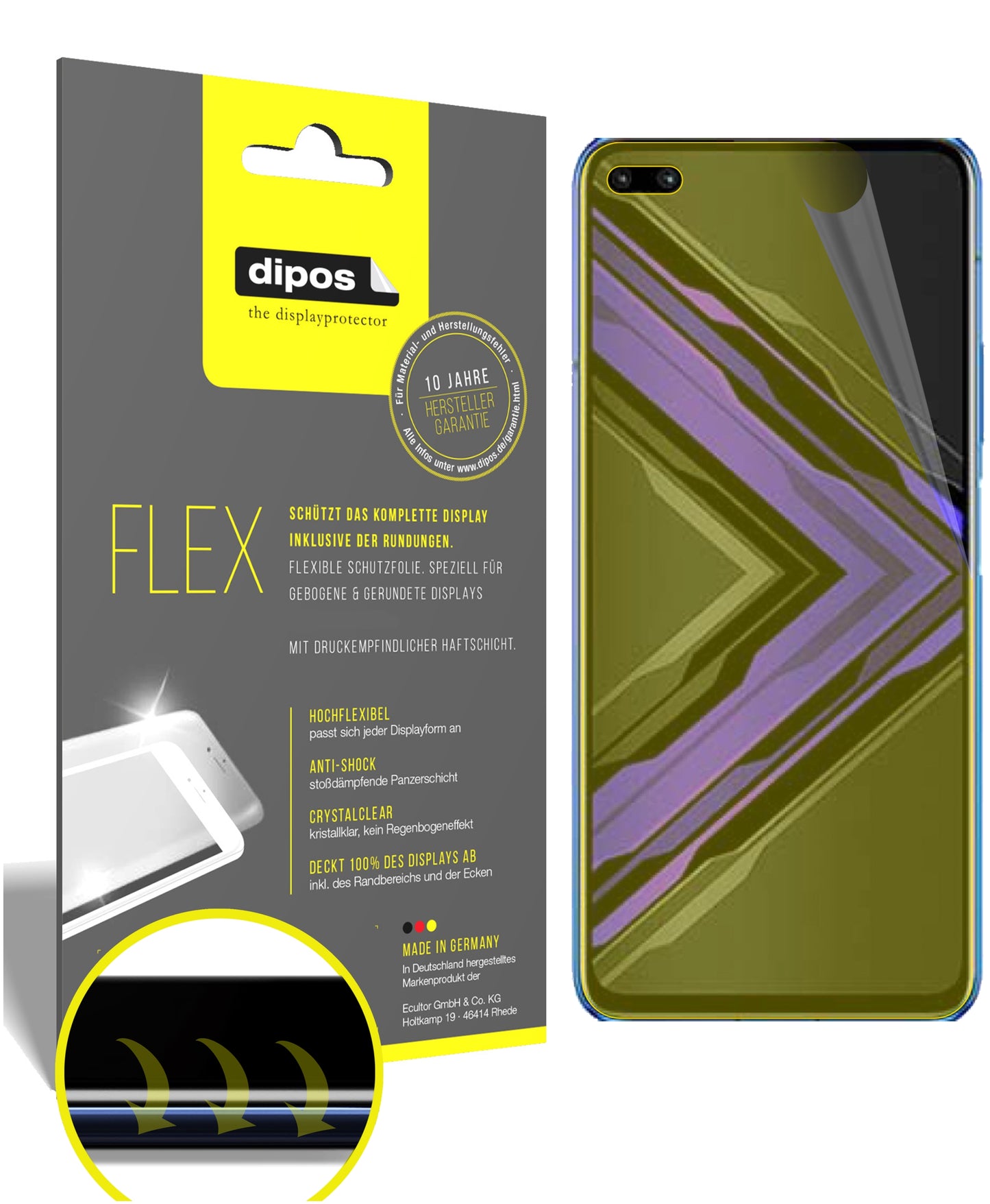 3D Full Cover Displayschutzfolie: Case-freundlicher Schutz mit perfekter Passform für dein Display.