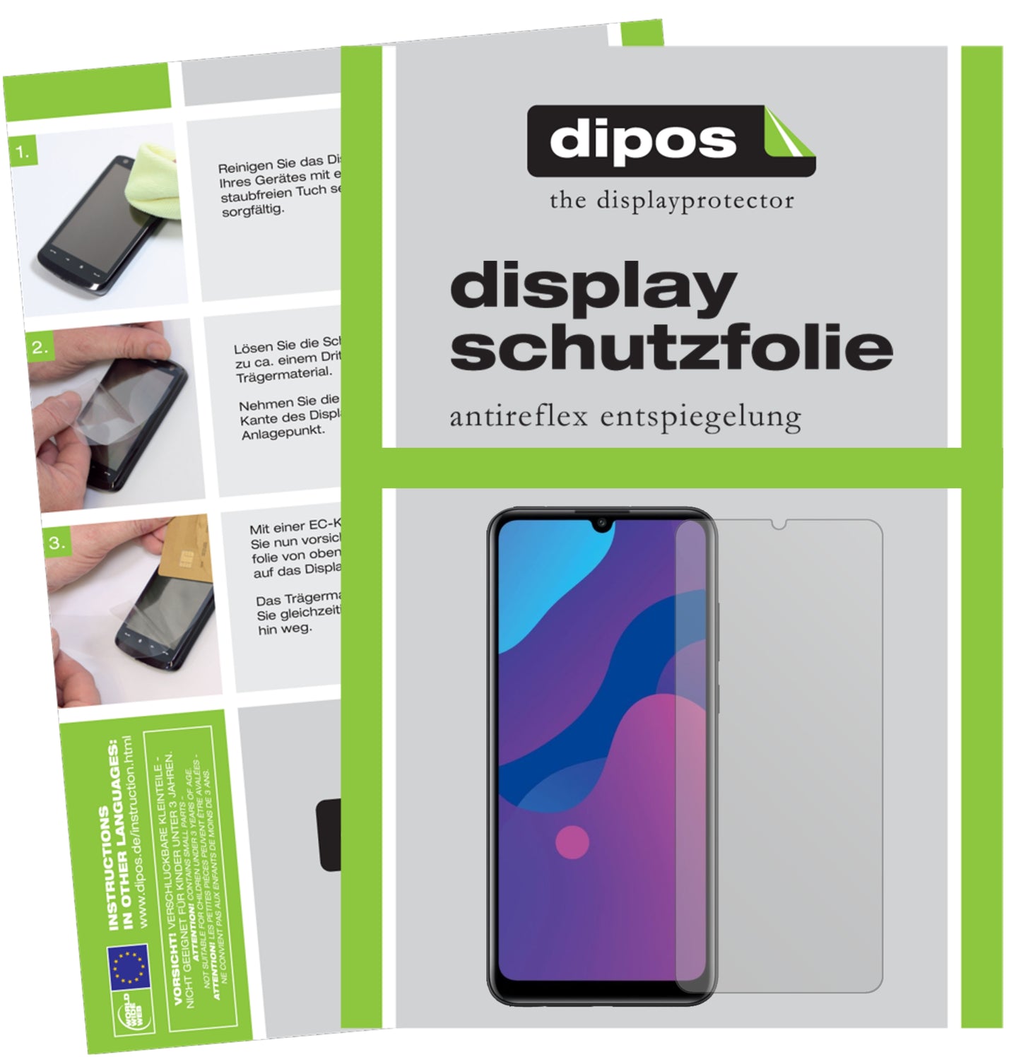 Mattes Panzerglas: Entspiegelte, dünne Folie, Fingerabdruckresistenz und Bildschirmschutz für Honor-Play 9A