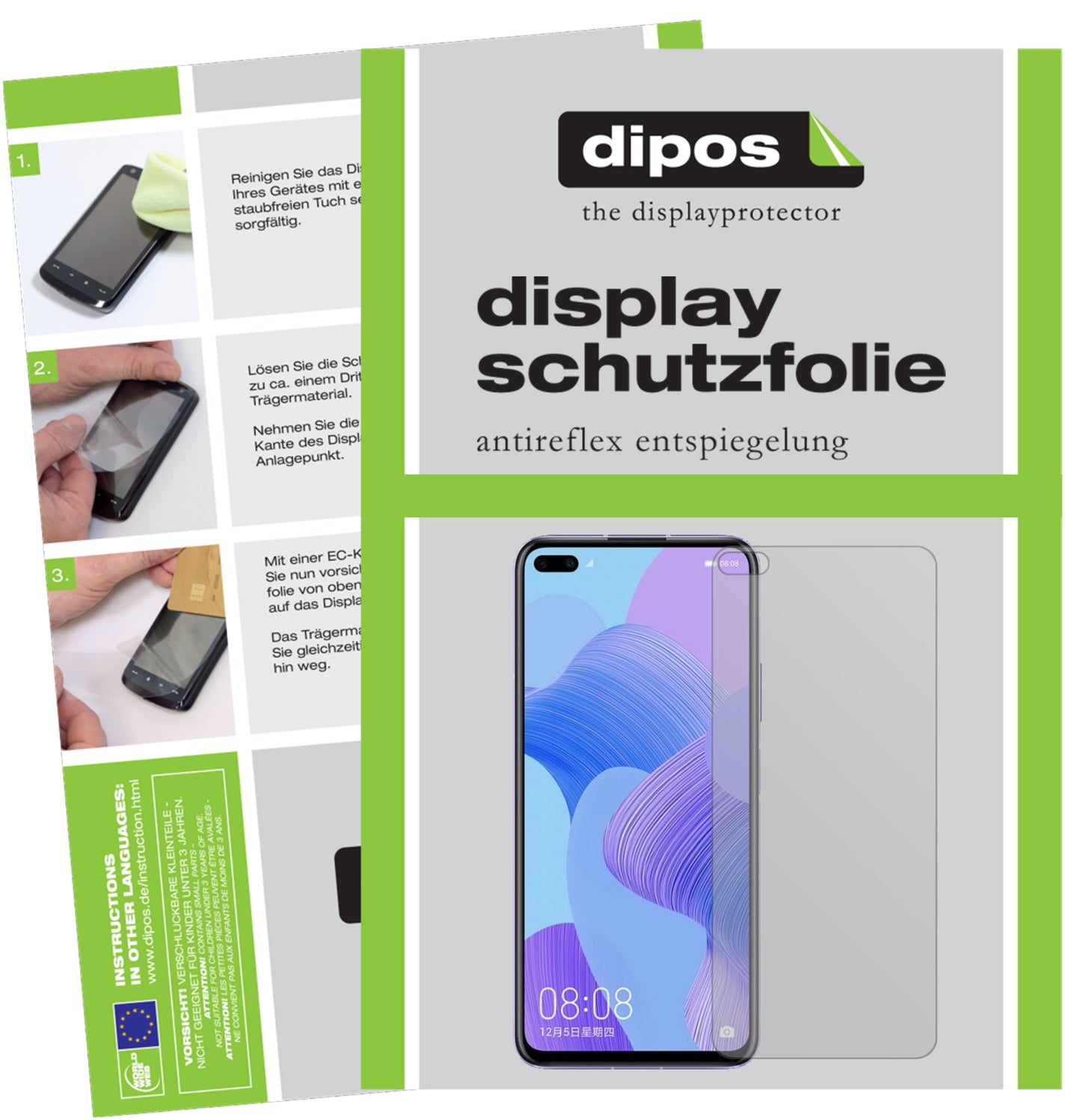 Mattes Panzerglas: Entspiegelte, dünne Folie, Fingerabdruckresistenz und Bildschirmschutz für Honor-V30 Pro