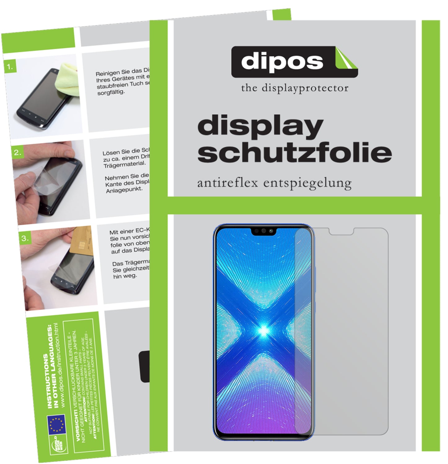 Mattes Panzerglas: Entspiegelte, dünne Folie, Fingerabdruckresistenz und Bildschirmschutz für Honor-View 10 Lite