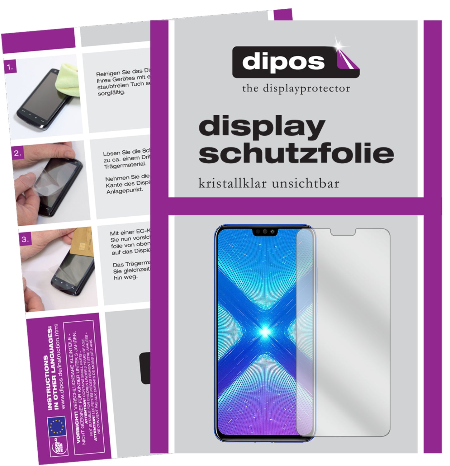 Kristallklare, dünne Schutzfolie: Kratzfest & passgenau für Honor-View 10 Lite