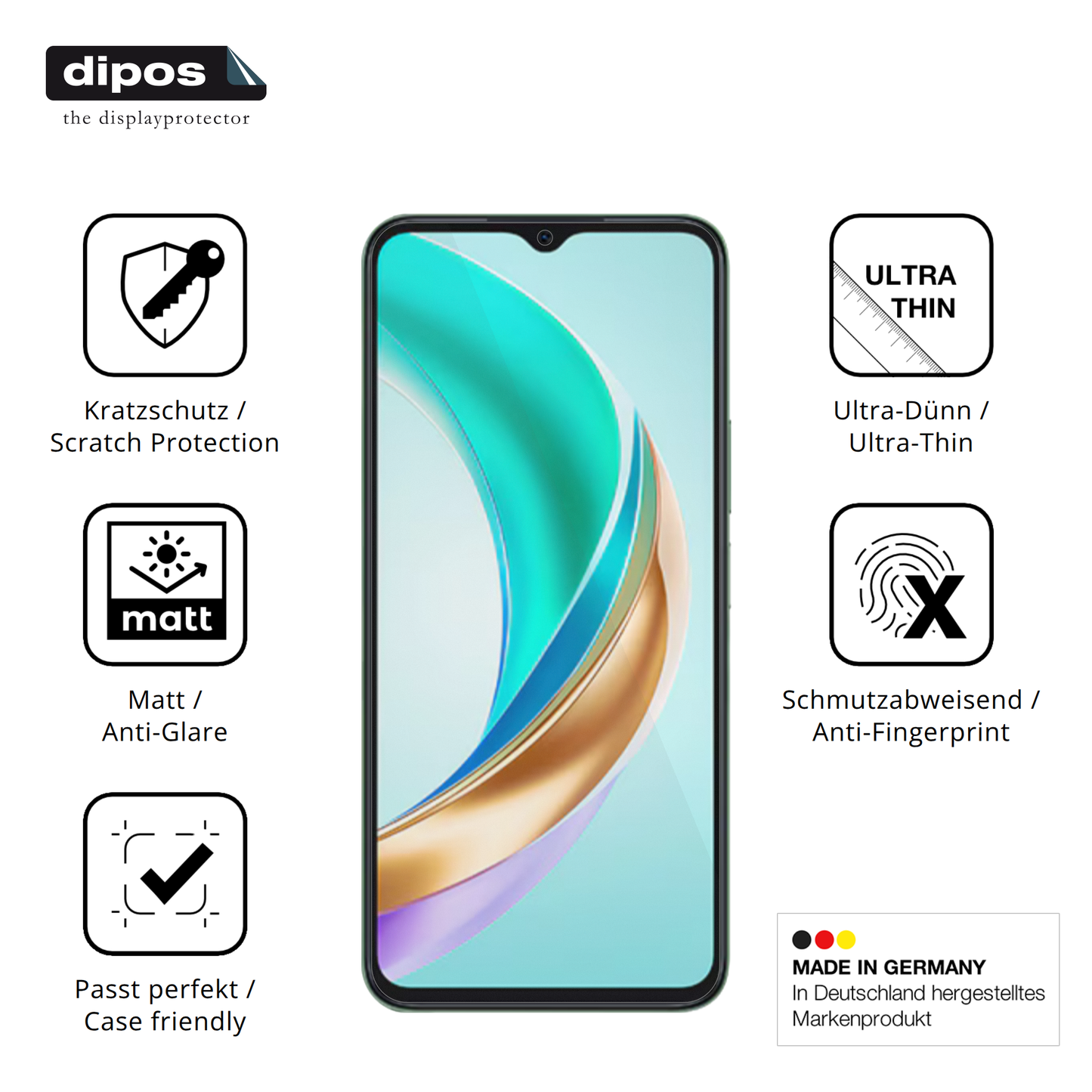 Displayschutz hergestellt in Deutschland, höchste Qualität made in Germany