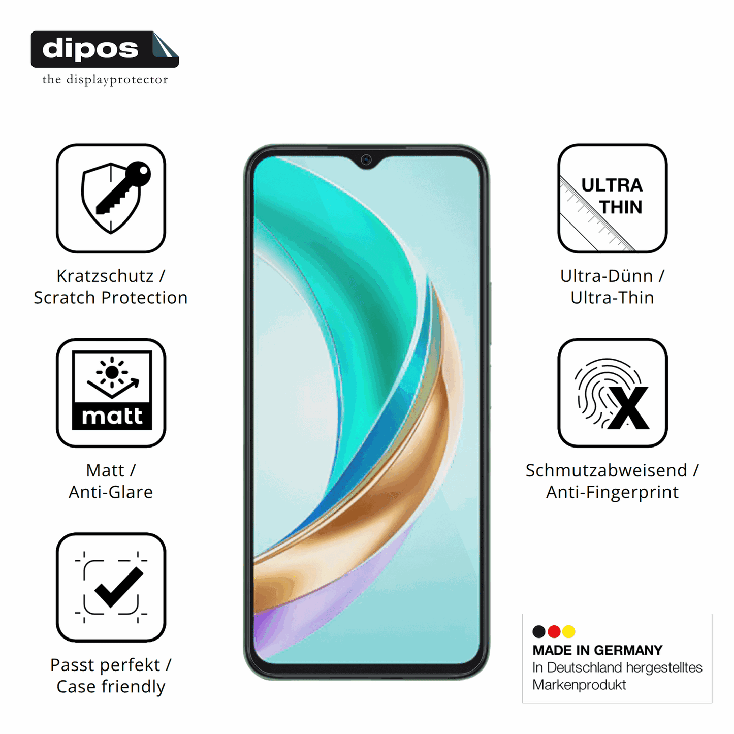Displayschutz hergestellt in Deutschland, höchste Qualität made in Germany