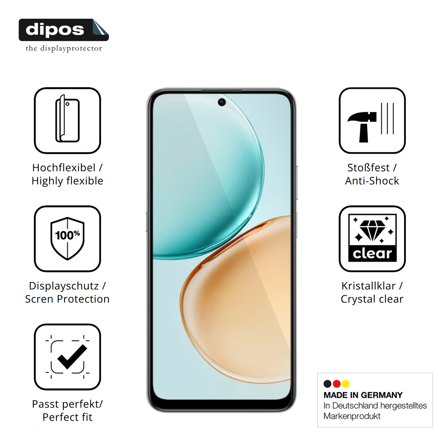 Displayschutz hergestellt in Deutschland, höchste Qualität made in Germany