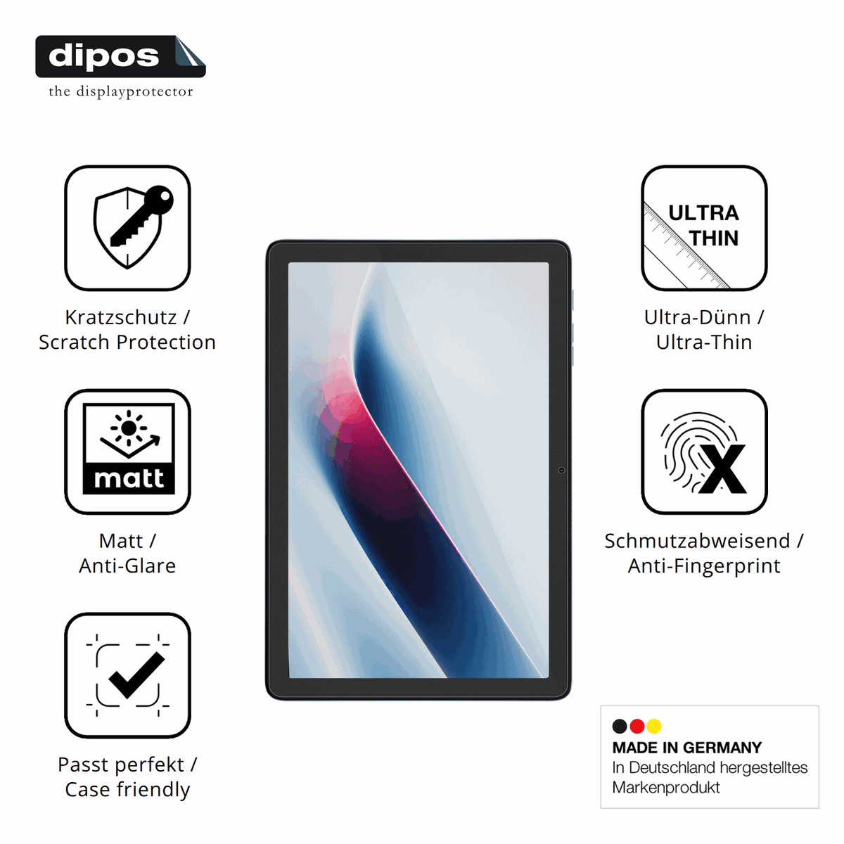 Displayschutz hergestellt in Deutschland, höchste Qualität made in Germany