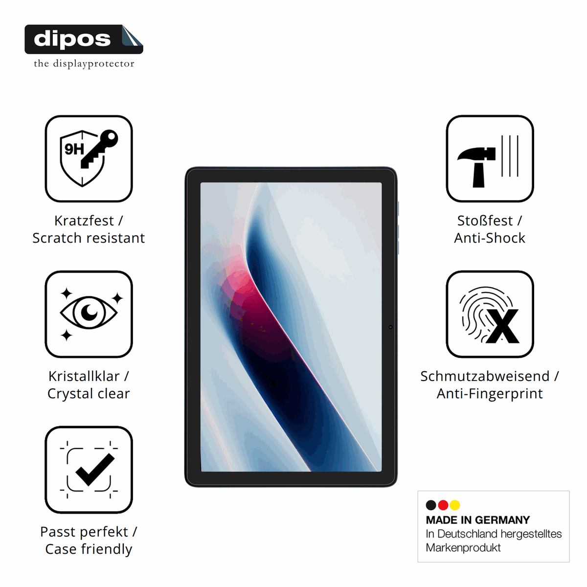 Displayschutz hergestellt in Deutschland, höchste Qualität made in Germany