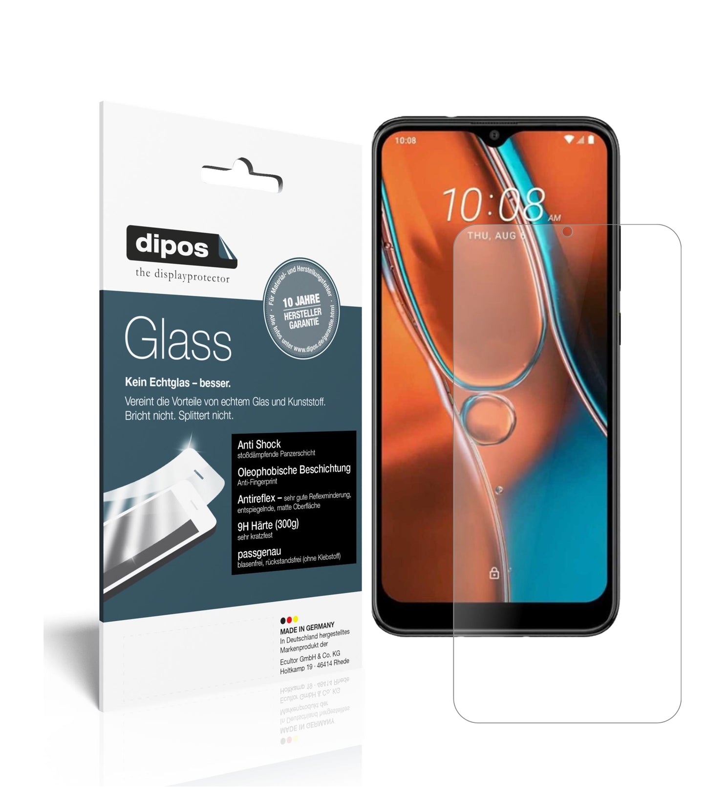Mattes Panzerglas: Schutz vor Brüchen, Fingerabdrücken und Bildschirmblendung für HTC-Wildfire E2