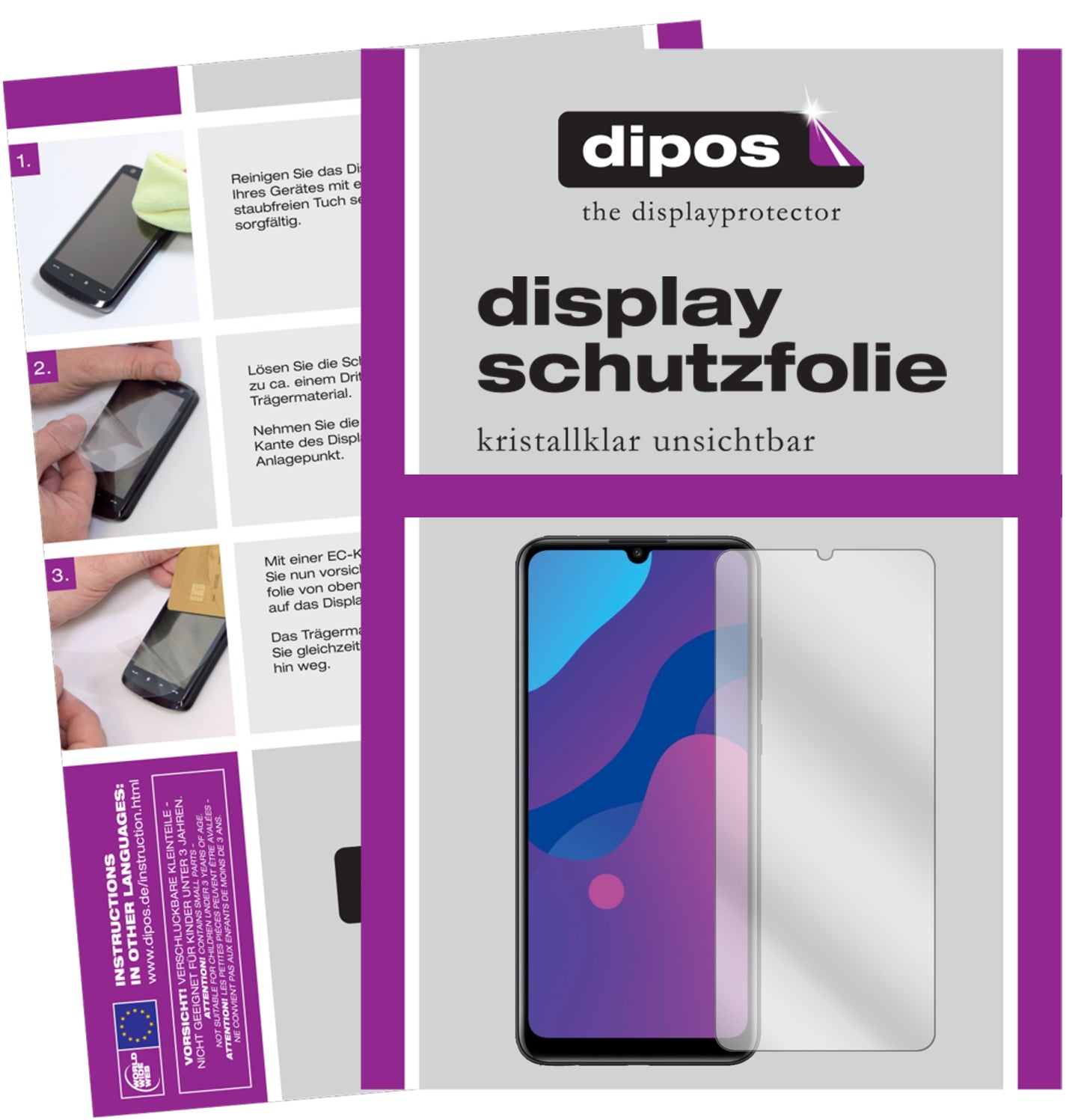 Kristallklare, dünne Schutzfolie: Kratzfest & passgenau für Huawei-Enjoy 10e