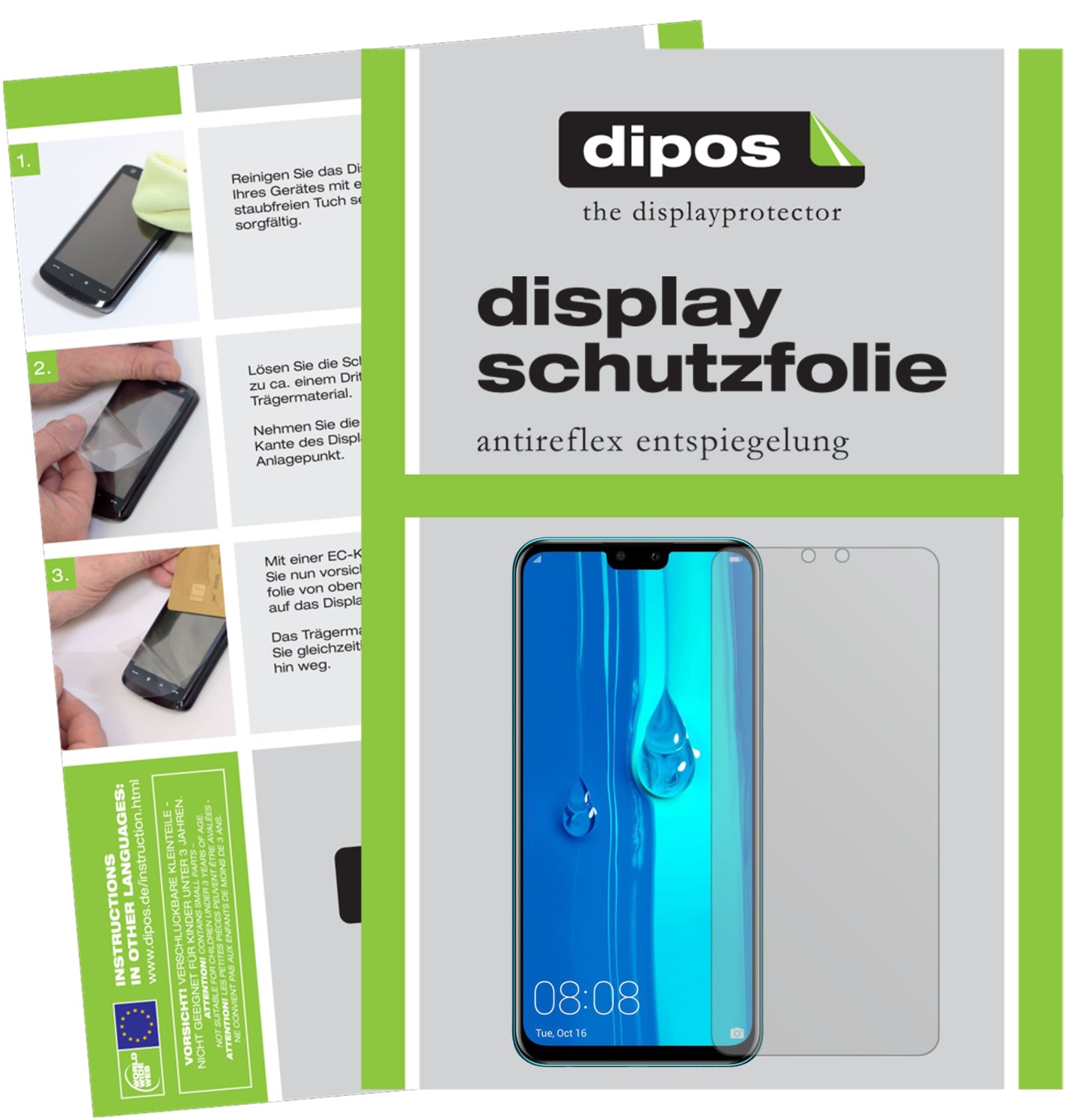 Mattes Panzerglas: Entspiegelte, dünne Folie, Fingerabdruckresistenz und Bildschirmschutz für Huawei-Enjoy 9 Plus