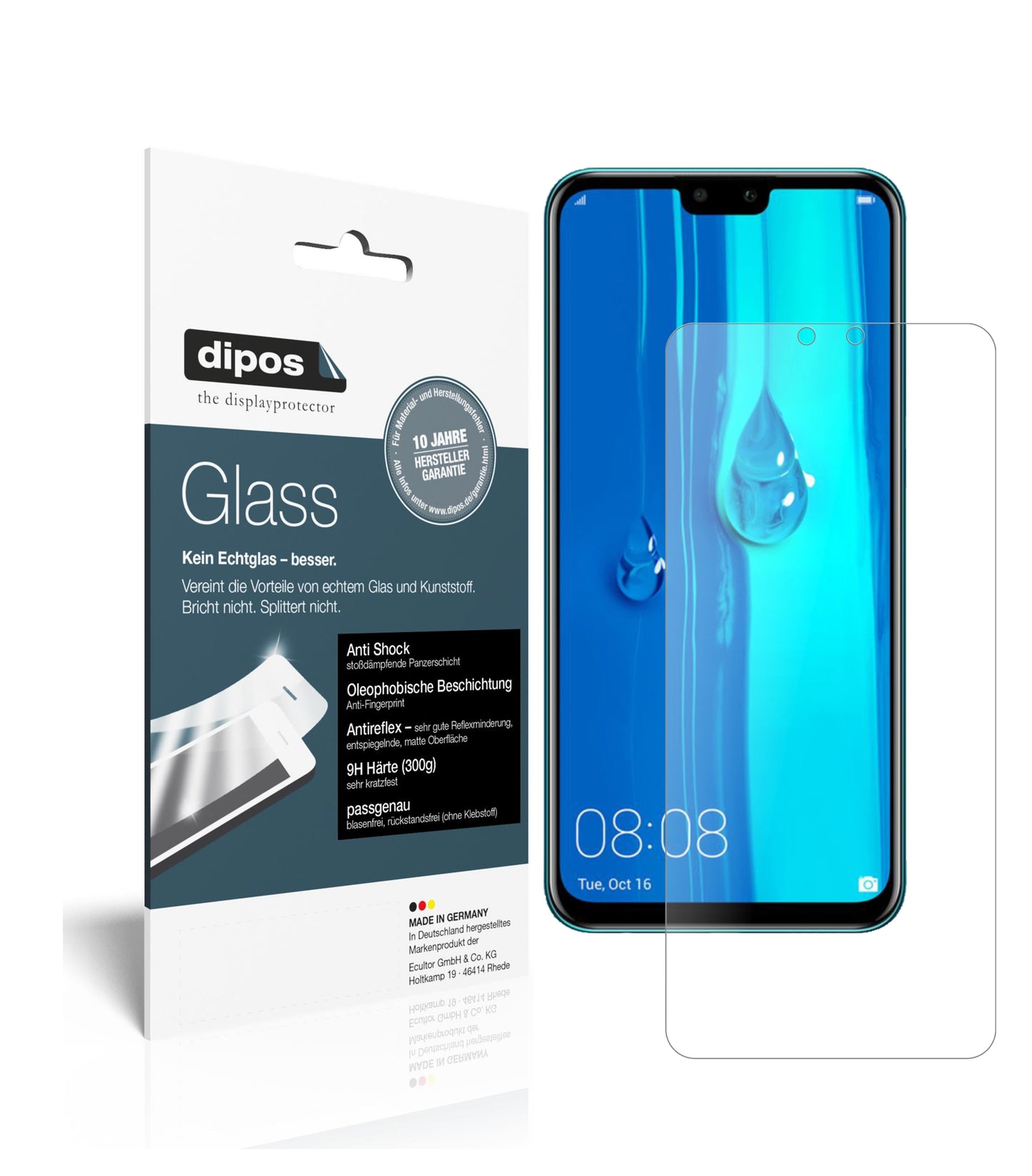 Mattes Panzerglas: Schutz vor Brüchen, Fingerabdrücken und Bildschirmblendung für Huawei-Enjoy 9 Plus