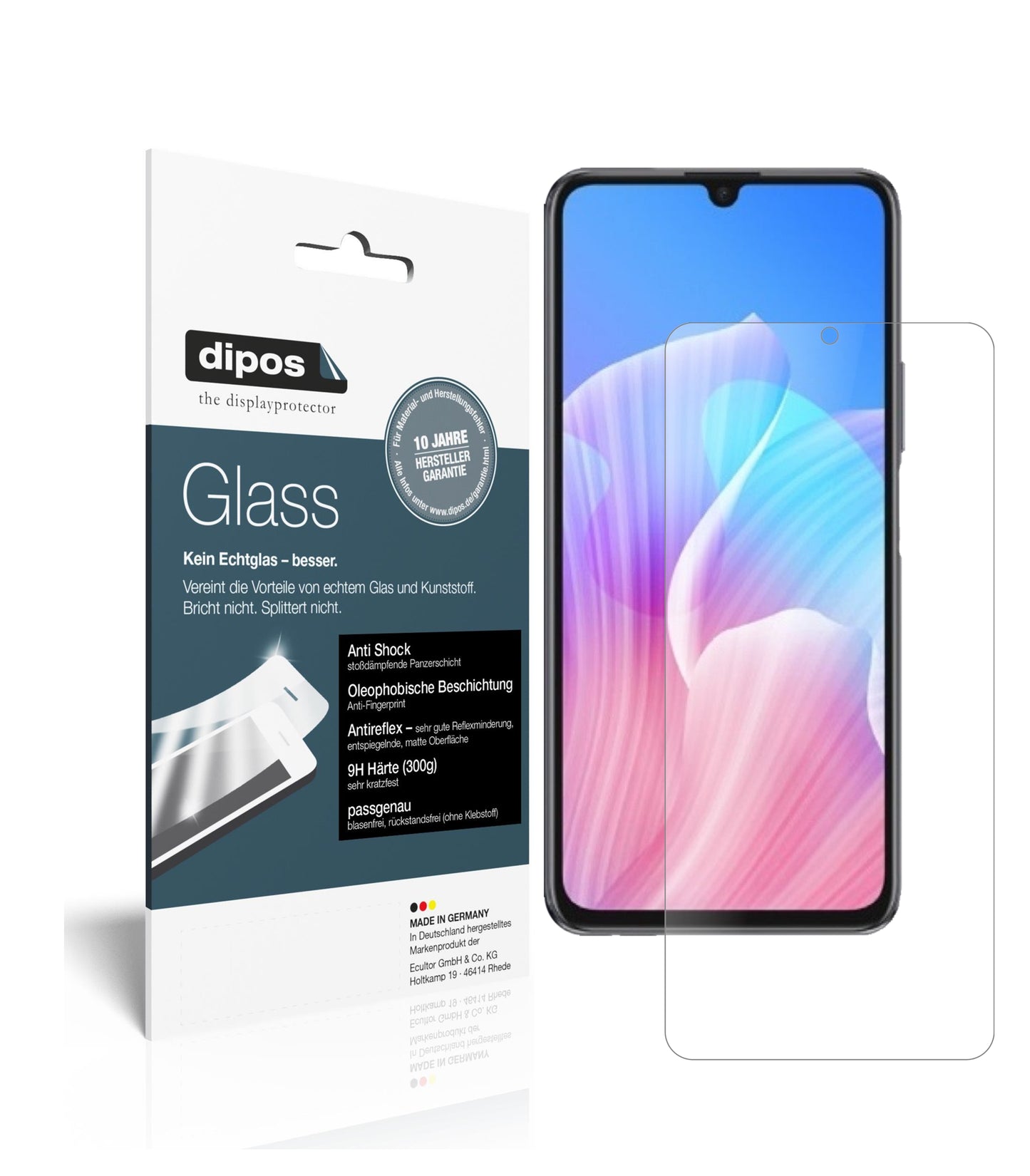Mattes Panzerglas: Schutz vor Brüchen, Fingerabdrücken und Bildschirmblendung für Huawei-Enjoy Z 5G