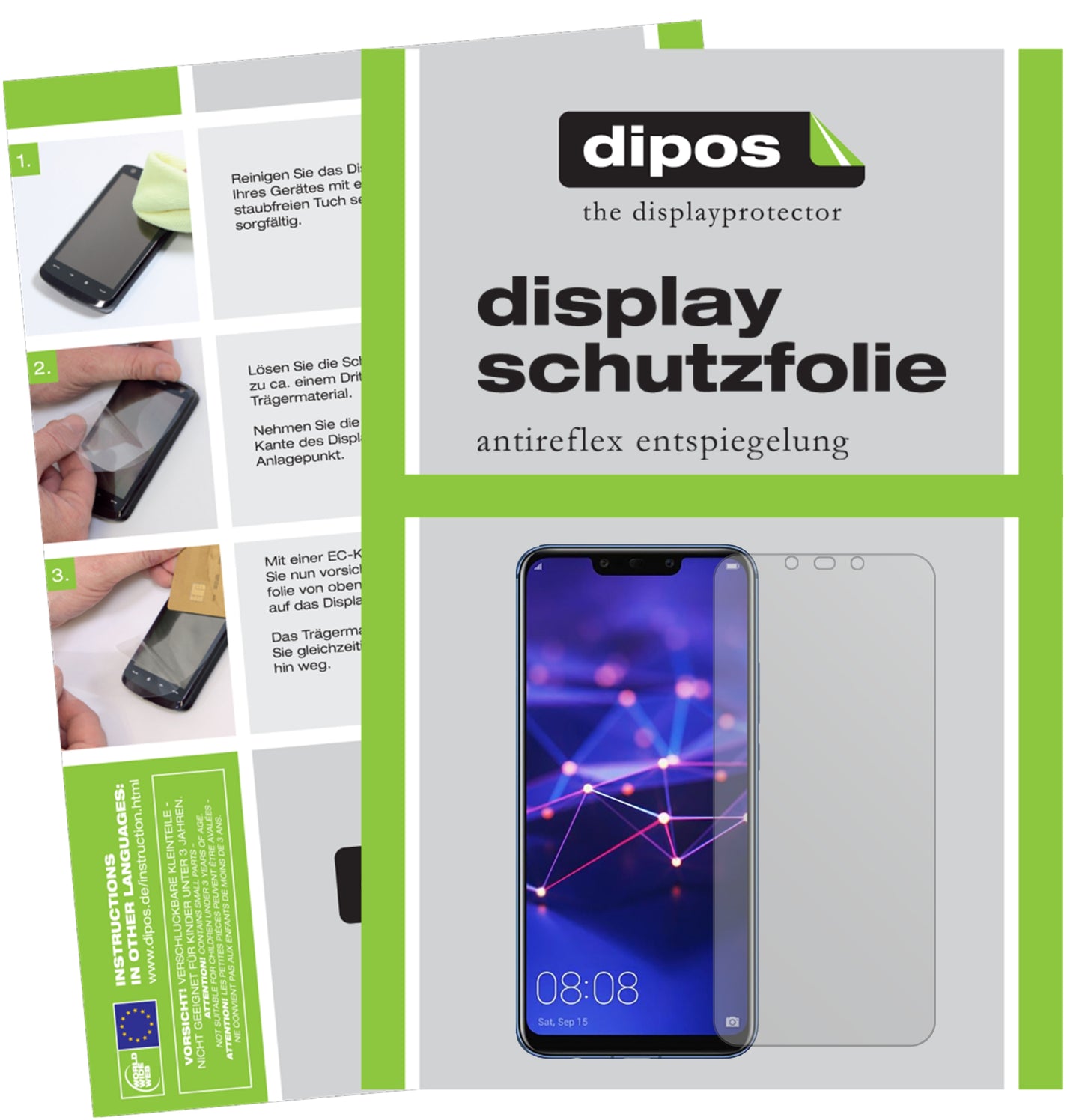 Mattes Panzerglas: Entspiegelte, dünne Folie, Fingerabdruckresistenz und Bildschirmschutz für Huawei-Mate 20 Lite