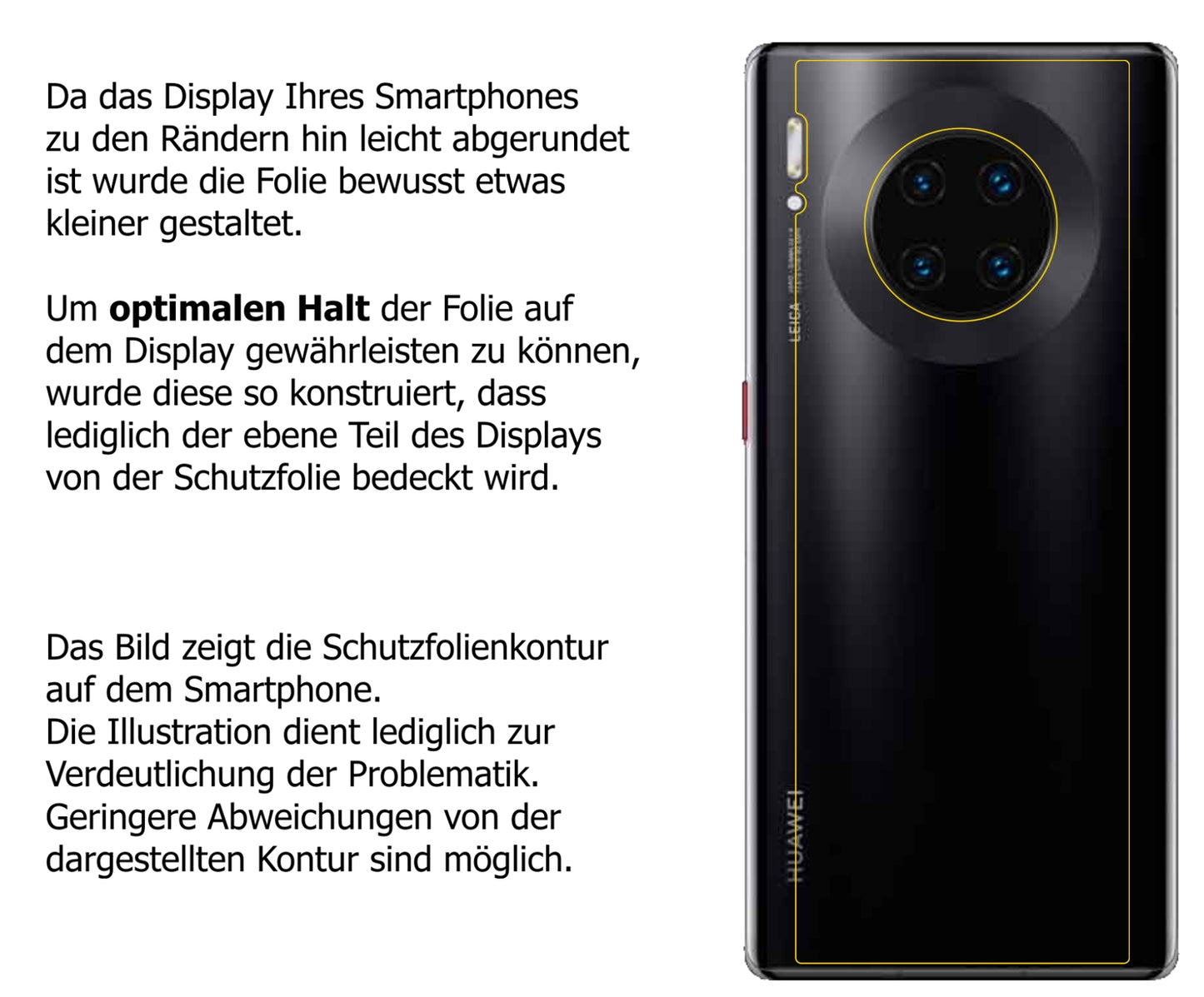 5x Schutzfolie matt für Huawei Mate 30 Pro Rückseite Display-Schutzfolie