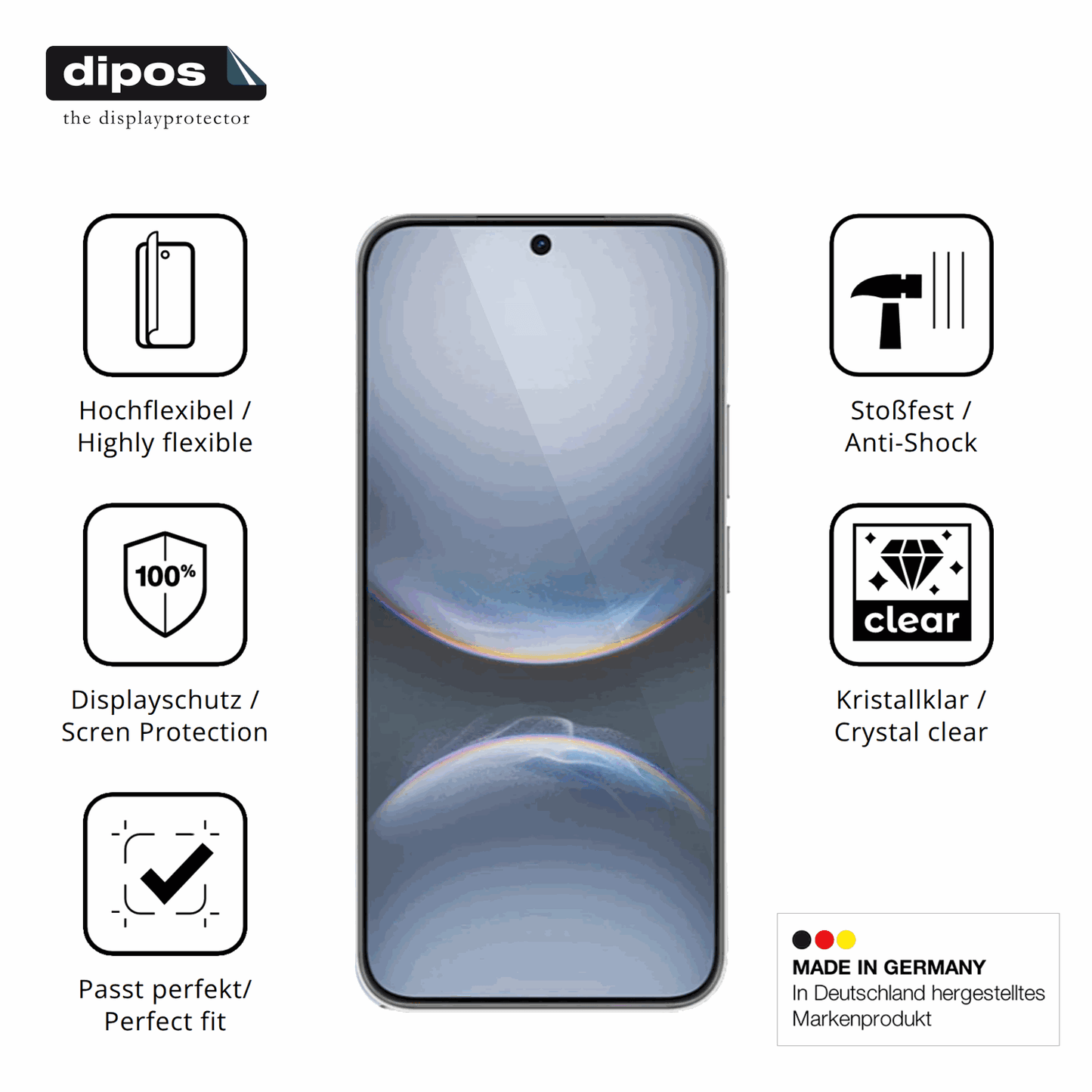Displayschutz hergestellt in Deutschland, höchste Qualität made in Germany
