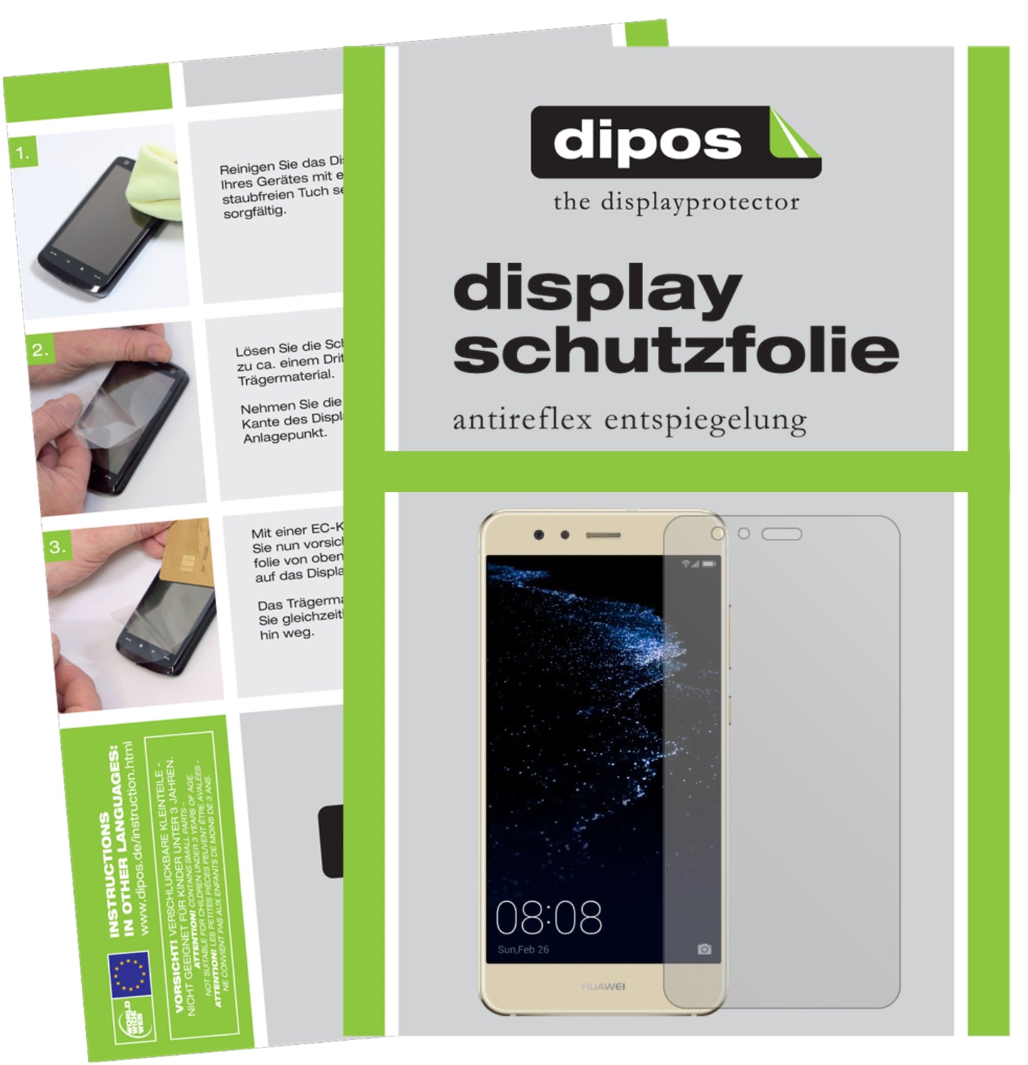Mattes Panzerglas: Entspiegelte, dünne Folie, Fingerabdruckresistenz und Bildschirmschutz für Huawei-P10 Lite