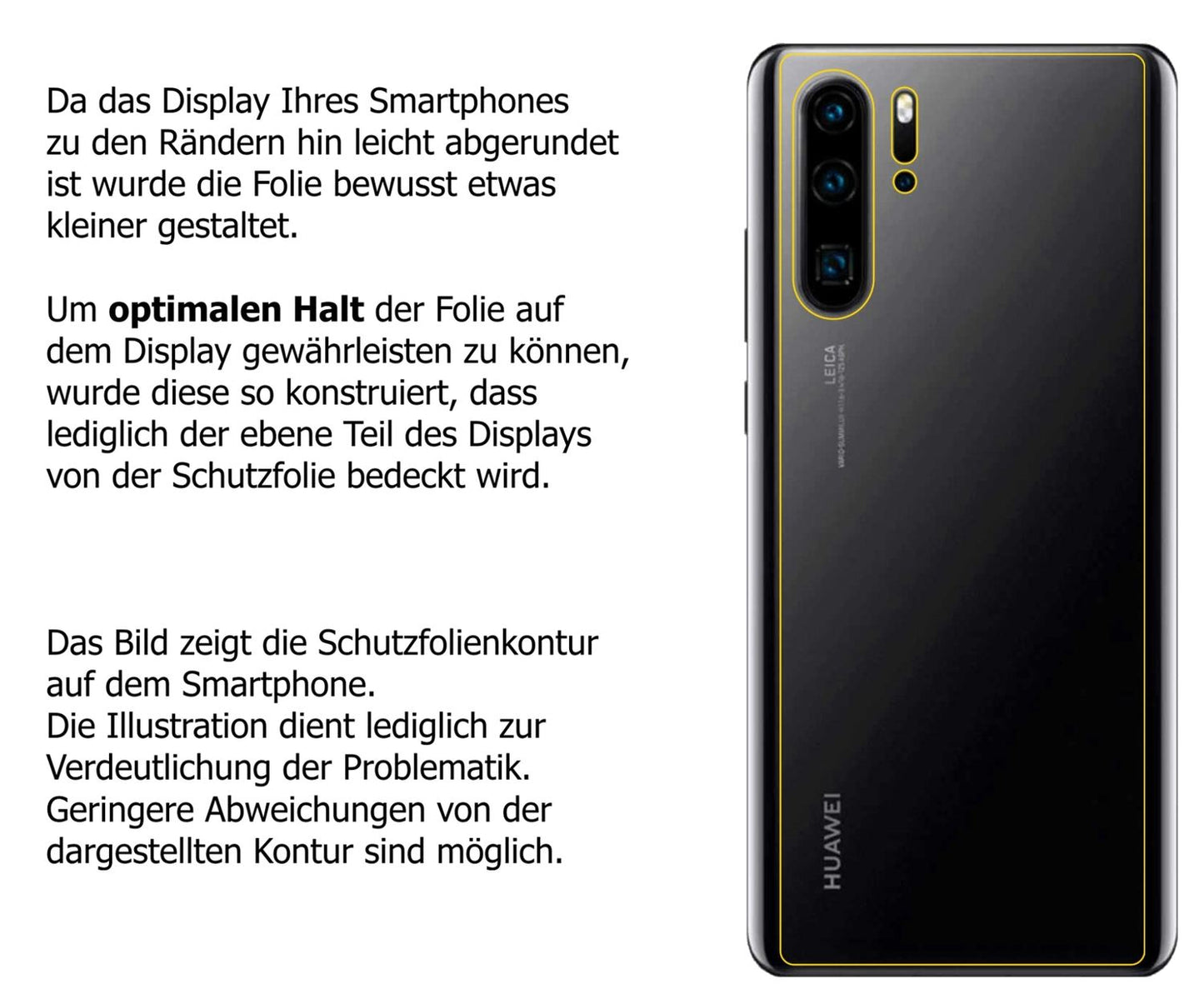 Schutzfolie mit optimaler Passform, zur Verwendung mit Hüllen geeignet