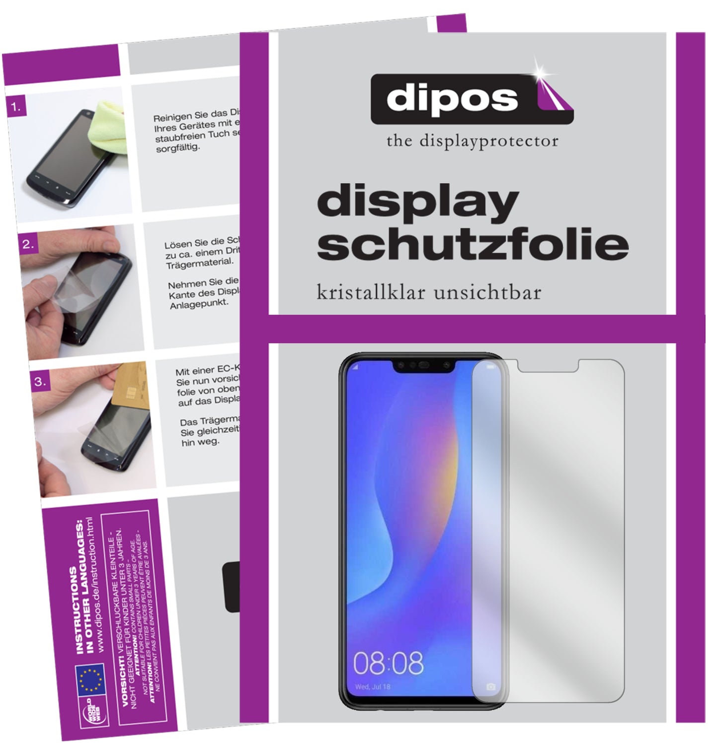 Kristallklare, dünne Schutzfolie: Kratzfest & passgenau für Huawei-P Smart Plus