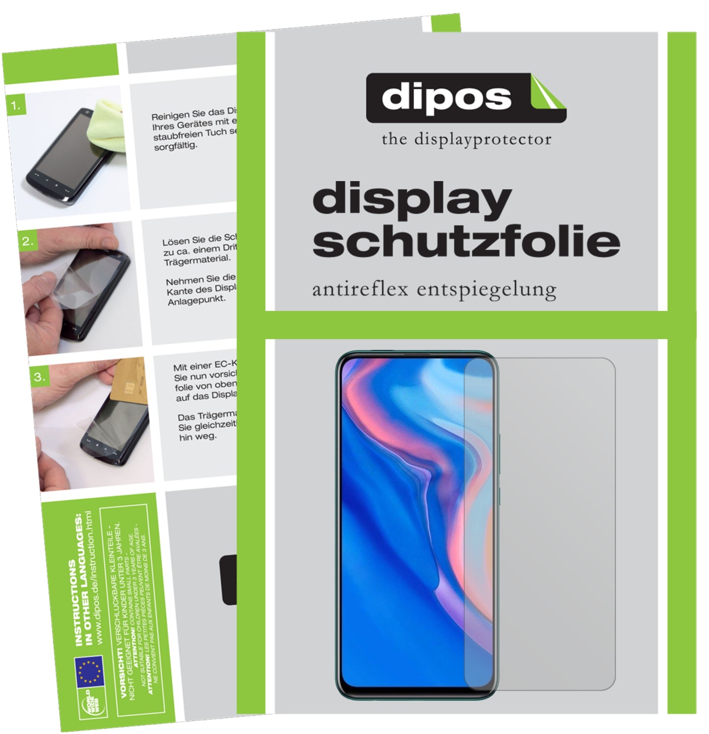 Mattes Panzerglas: Entspiegelte, dünne Folie, Fingerabdruckresistenz und Bildschirmschutz für Huawei-P Smart Pro (2020)
