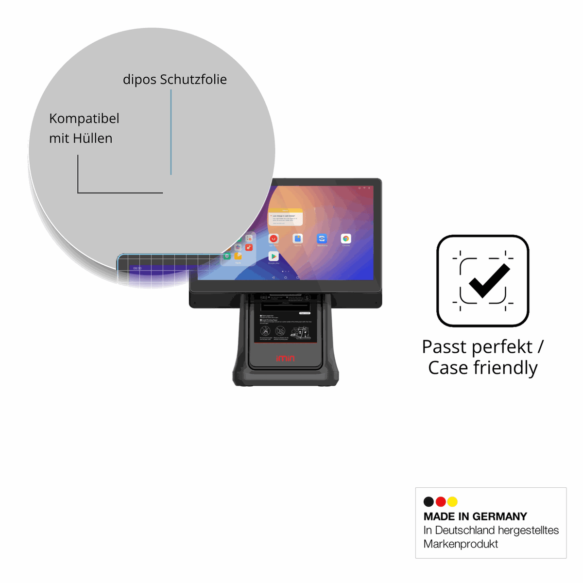 2x Screen Protector for IMIN D3 15.6 Zoll Protection Crystal Clear dipos
