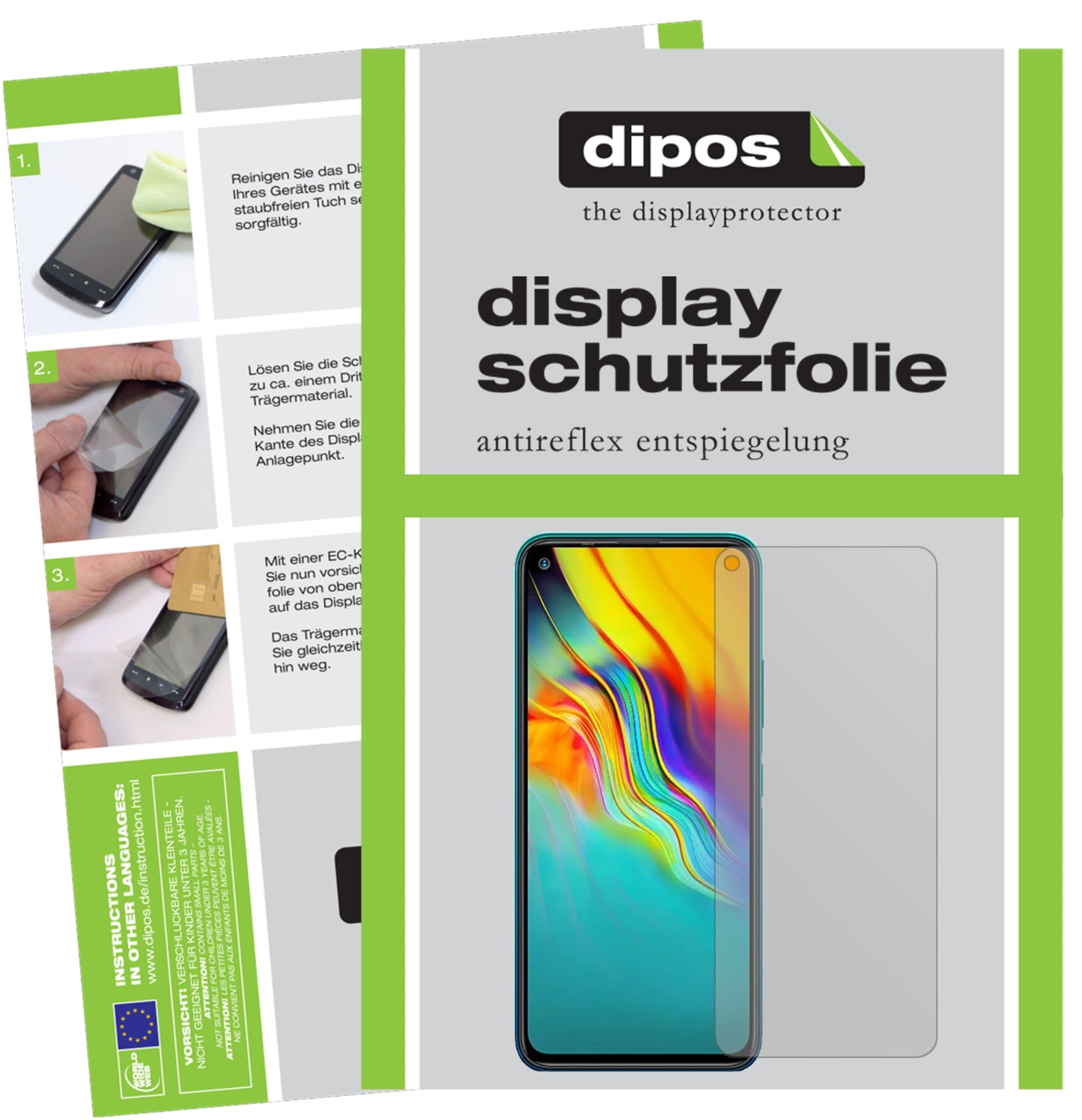 Mattes Panzerglas: Entspiegelte, dünne Folie, Fingerabdruckresistenz und Bildschirmschutz für Infinix-Note 7 Lite