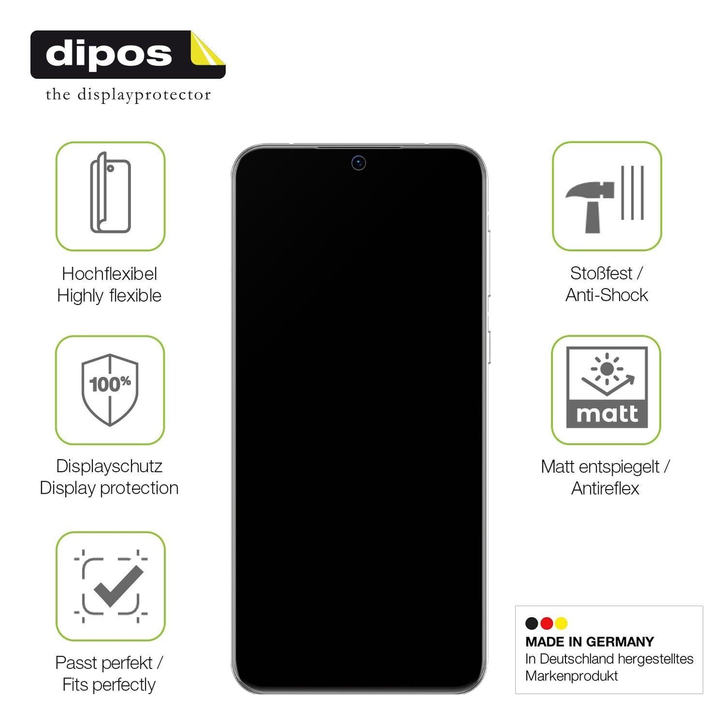 2x Full Cover Schutzfolie matt für Huawei P50E (7)