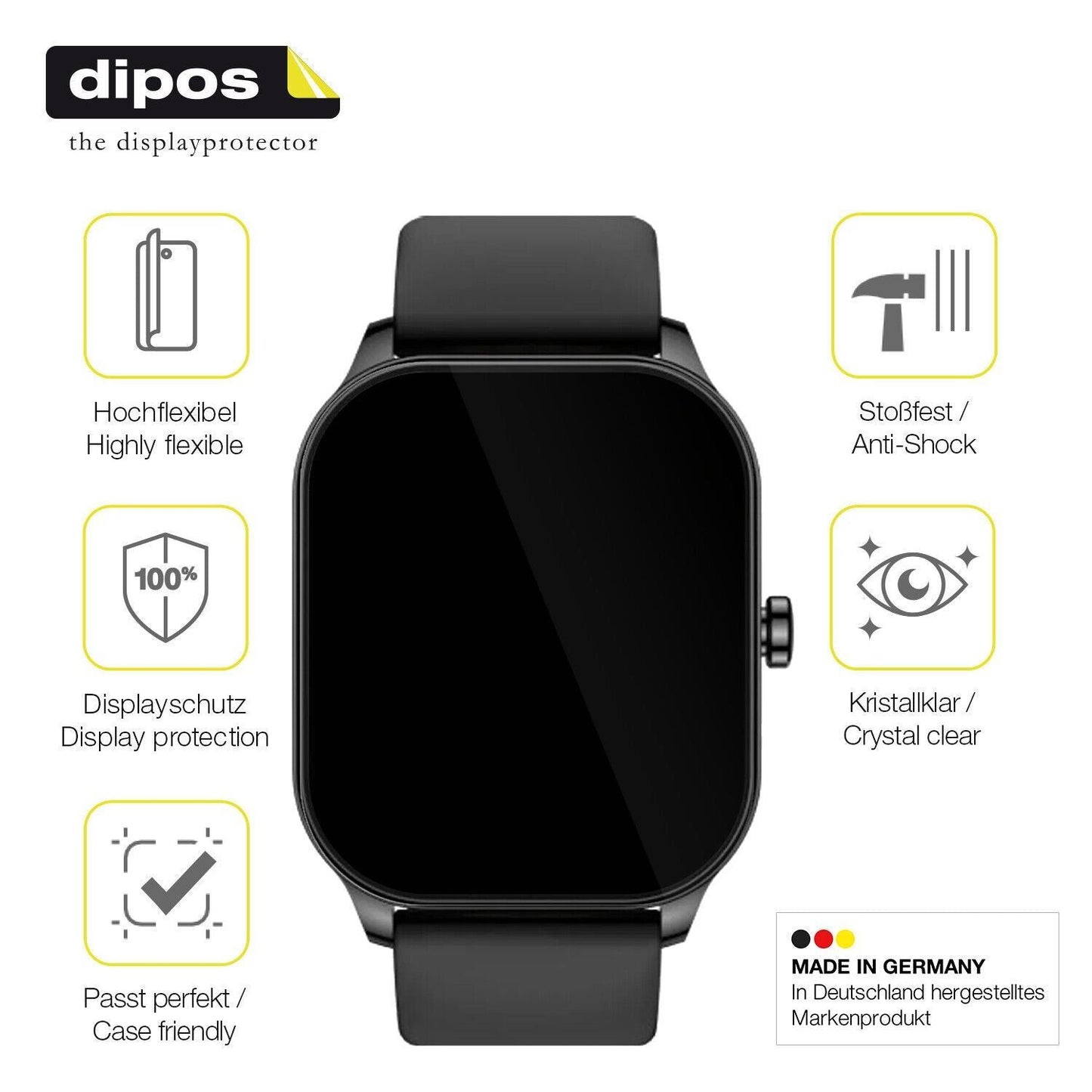 2x 3D Full Cover Schutzfolie für Amazfit Pop 3s (7)