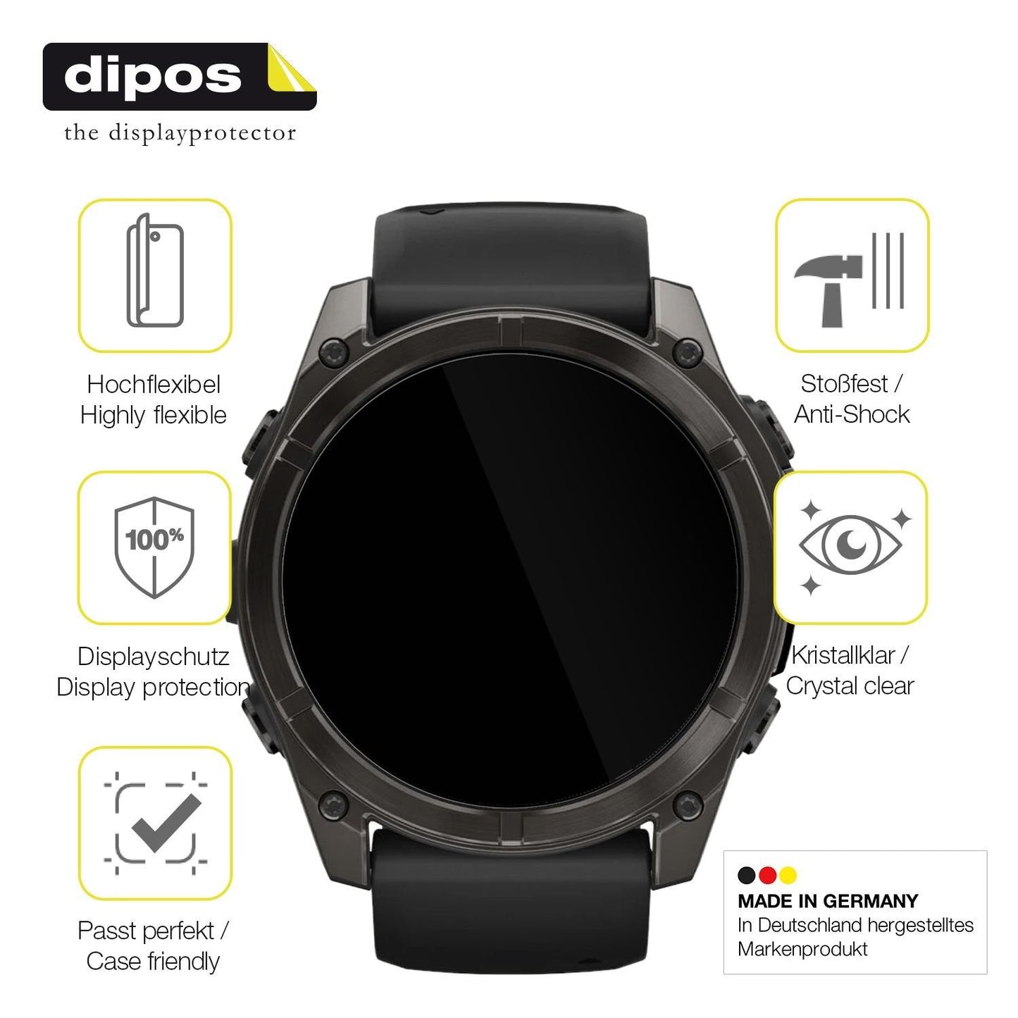 2x 3D Full Cover Schutzfolie für Garmin Fenix 8 47 (7)