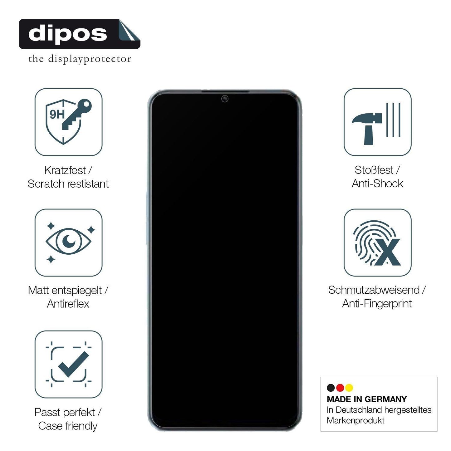 2x 9H Schutzfolie matt für OPPO A58x Panzerfolie (7)